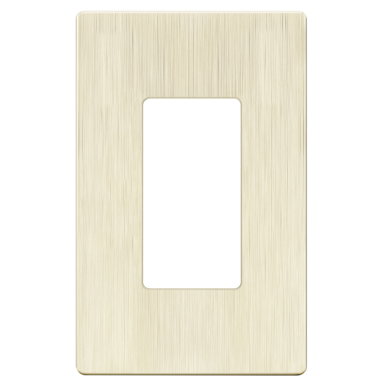 Decorator Screwless Wall Plate, Polycarbonate Thermoplastic/Mirrored Acrylic, Temperature and Impact Resistant, 1-Gang, Mid-Size