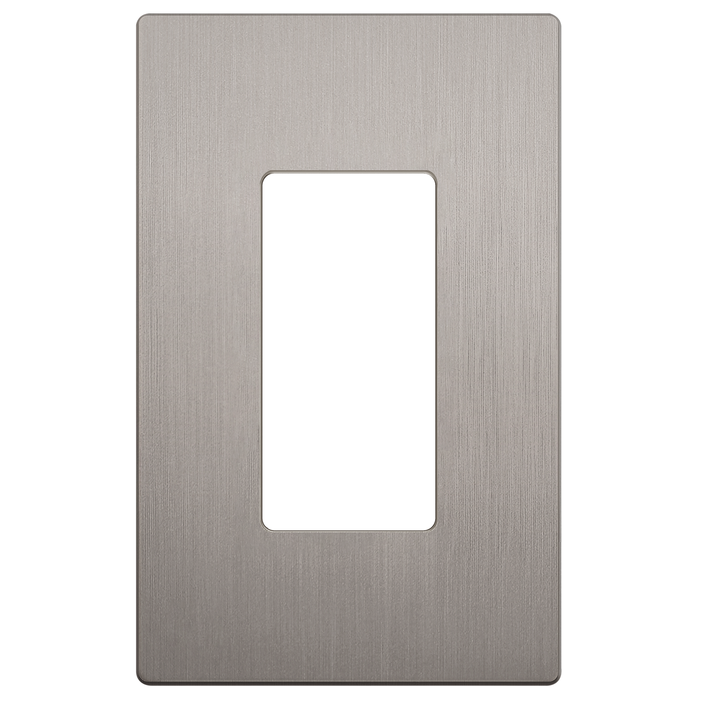 Decorator Screwless Wall Plate, Polycarbonate Thermoplastic/Mirrored Acrylic, Temperature and Impact Resistant, 1-Gang, Mid-Size