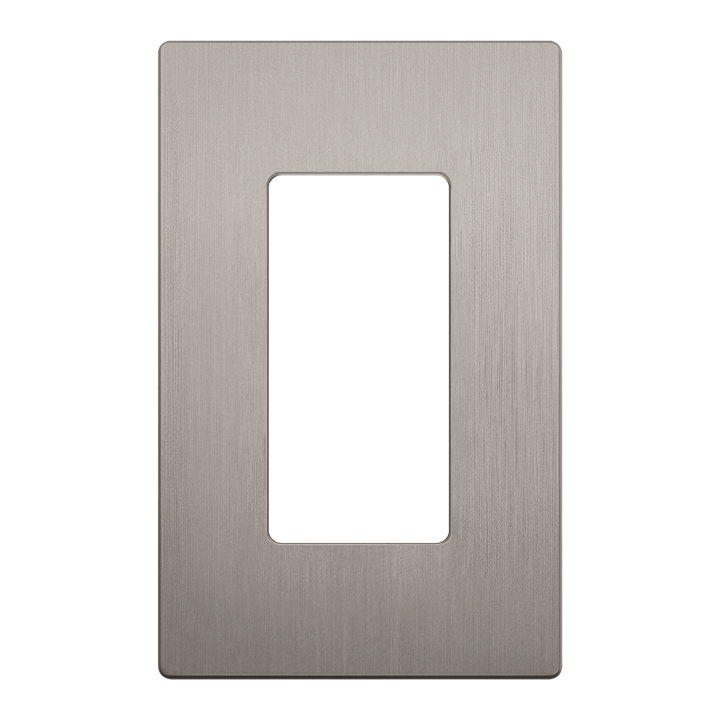 Decorator Screwless Wall Plate, Polycarbonate Thermoplastic/Mirrored Acrylic, Temperature and Impact Resistant, 1-Gang, Mid-Size