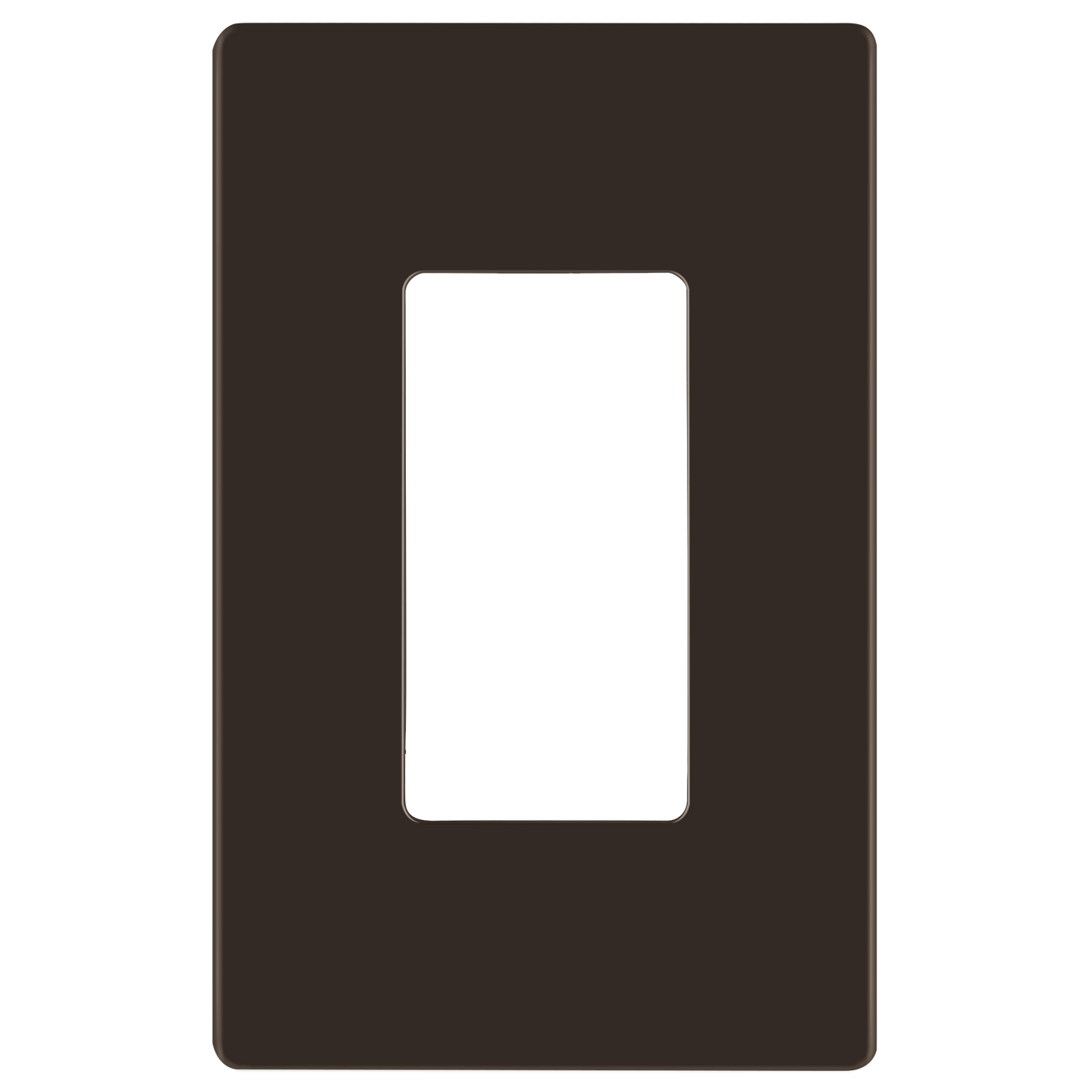 Decorator Screwless Wall Plate, Polycarbonate Thermoplastic/Mirrored Acrylic, Temperature and Impact Resistant, 1-Gang, Mid-Size