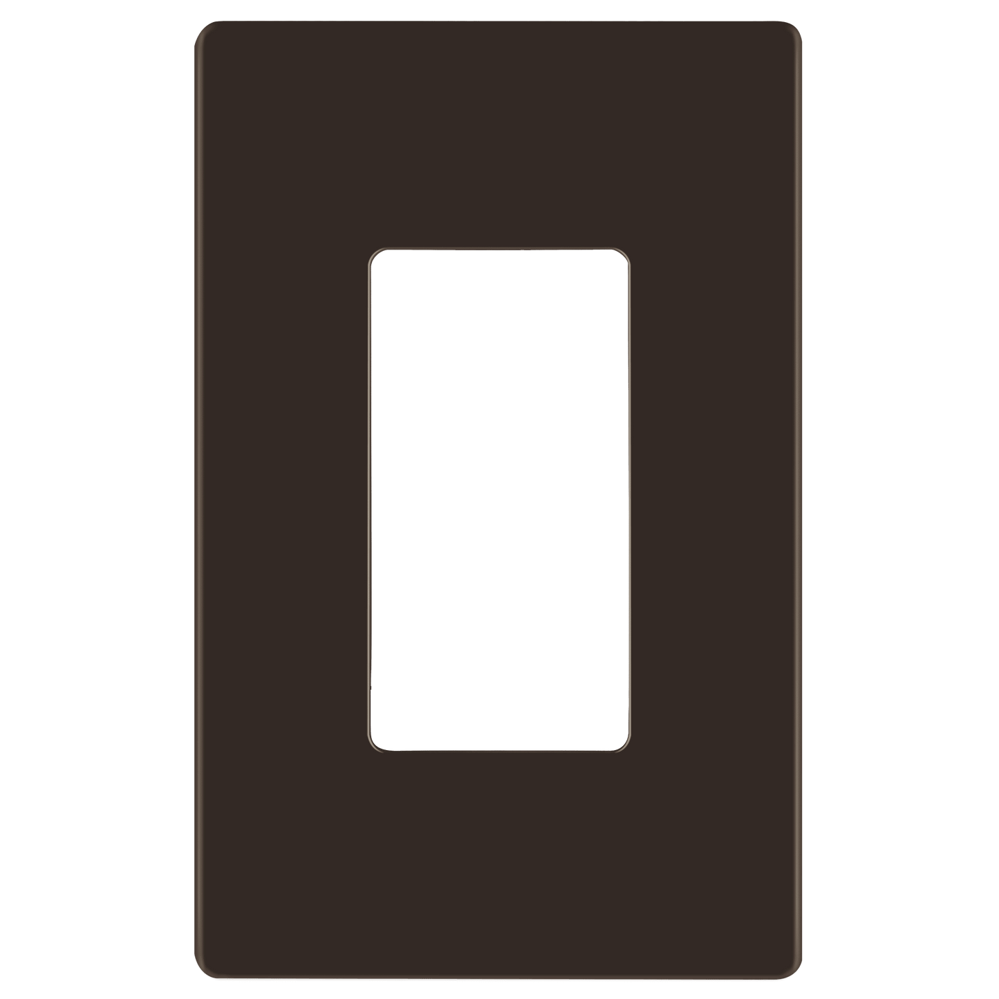 Decorator Screwless Wall Plate, Polycarbonate Thermoplastic/Mirrored Acrylic, Temperature and Impact Resistant, 1-Gang, Mid-Size
