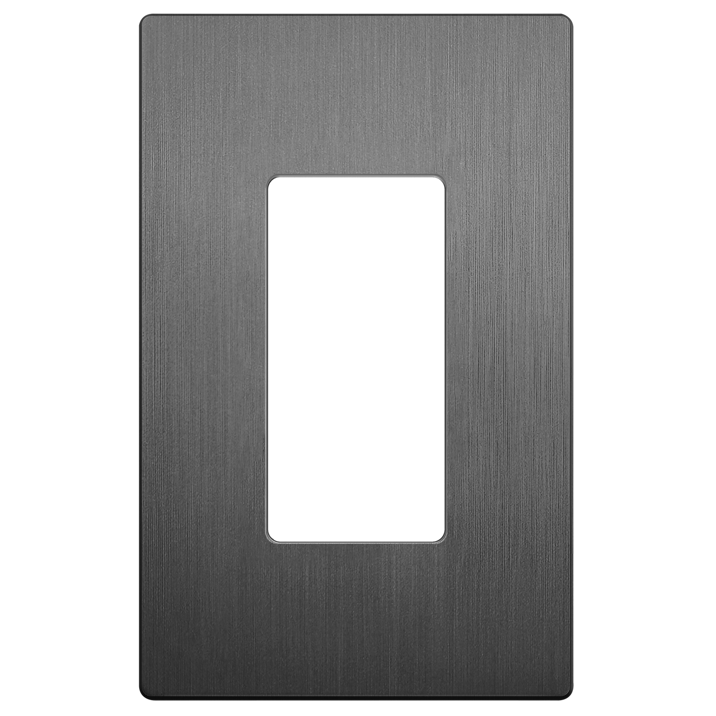 Decorator Screwless Wall Plate, Polycarbonate Thermoplastic/Mirrored Acrylic, Temperature and Impact Resistant, 1-Gang, Mid-Size