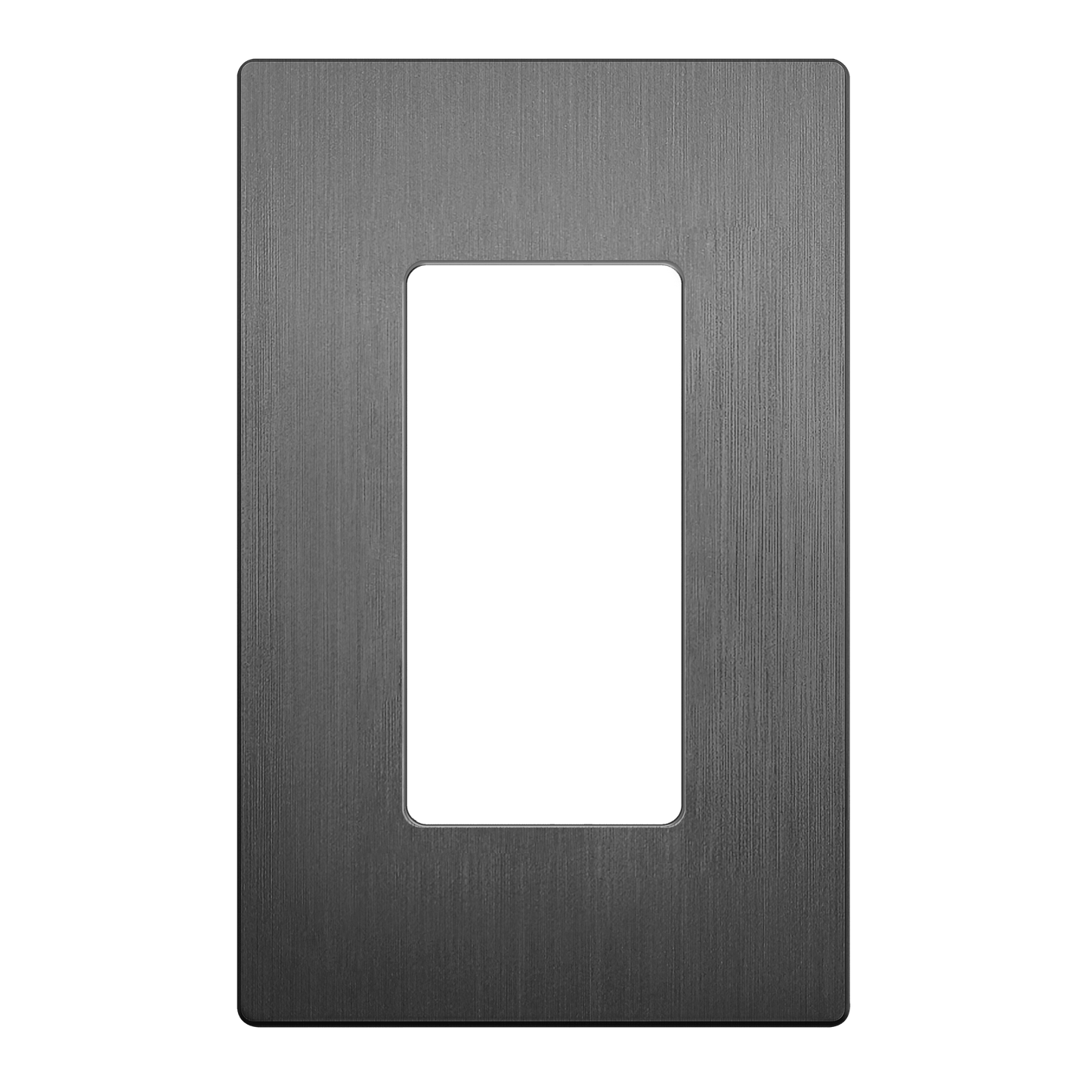 Decorator Screwless Wall Plate, Polycarbonate Thermoplastic/Mirrored Acrylic, Temperature and Impact Resistant, 1-Gang, Mid-Size