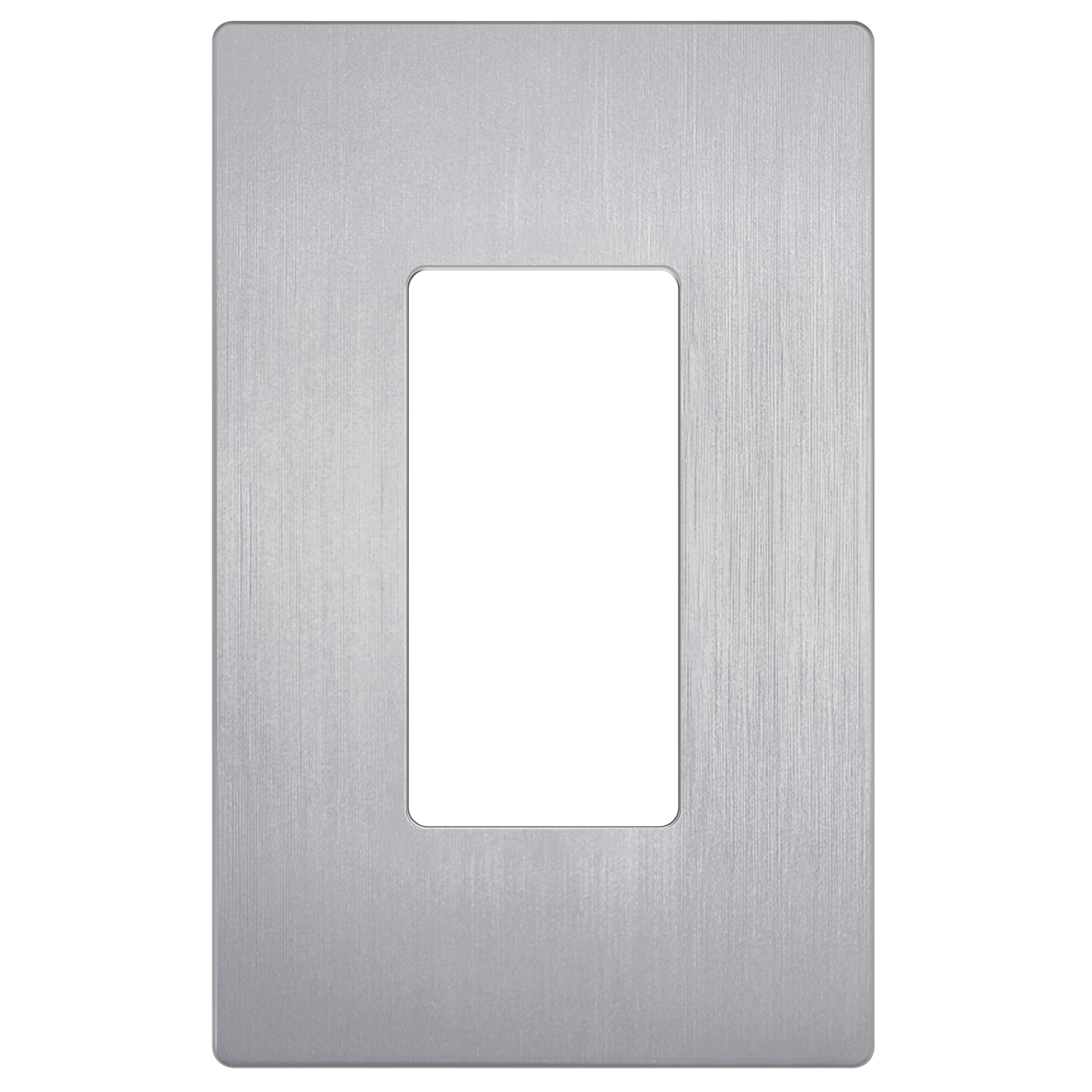 Decorator Screwless Wall Plate, Polycarbonate Thermoplastic/Mirrored Acrylic, Temperature and Impact Resistant, 1-Gang, Mid-Size