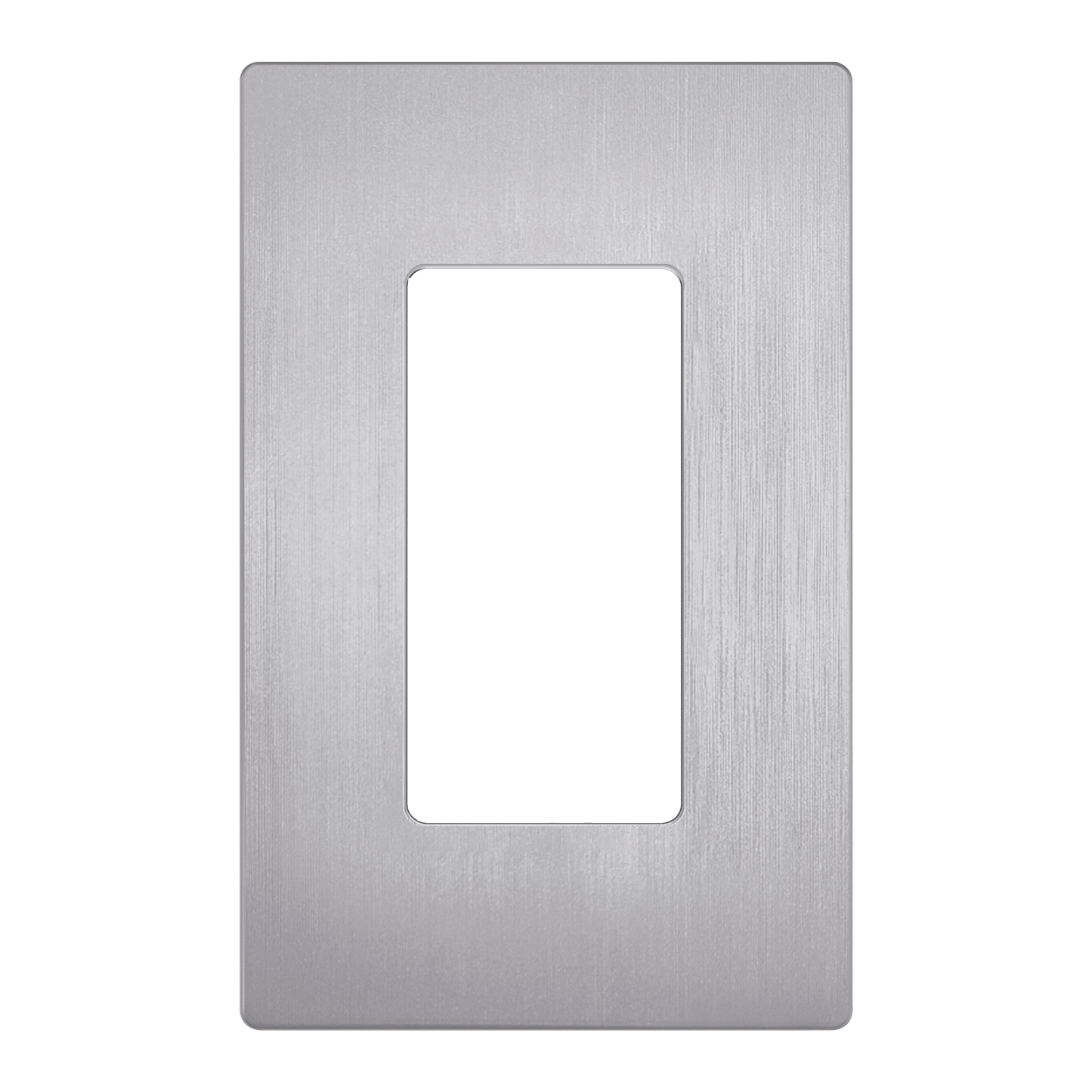 Decorator Screwless Wall Plate, Polycarbonate Thermoplastic/Mirrored Acrylic, Temperature and Impact Resistant, 1-Gang, Mid-Size