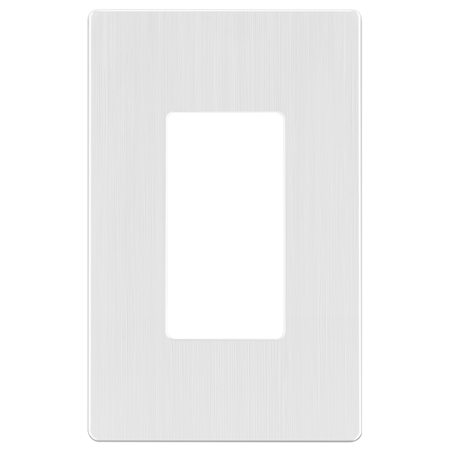 Decorator Screwless Wall Plate, Polycarbonate Thermoplastic/Mirrored Acrylic, Temperature and Impact Resistant, 1-Gang, Mid-Size