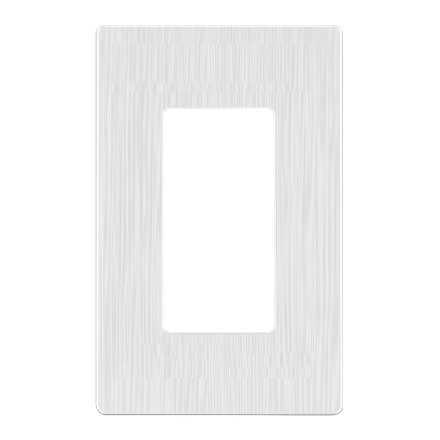 Decorator Screwless Wall Plate, Polycarbonate Thermoplastic/Mirrored Acrylic, Temperature and Impact Resistant, 1-Gang, Mid-Size