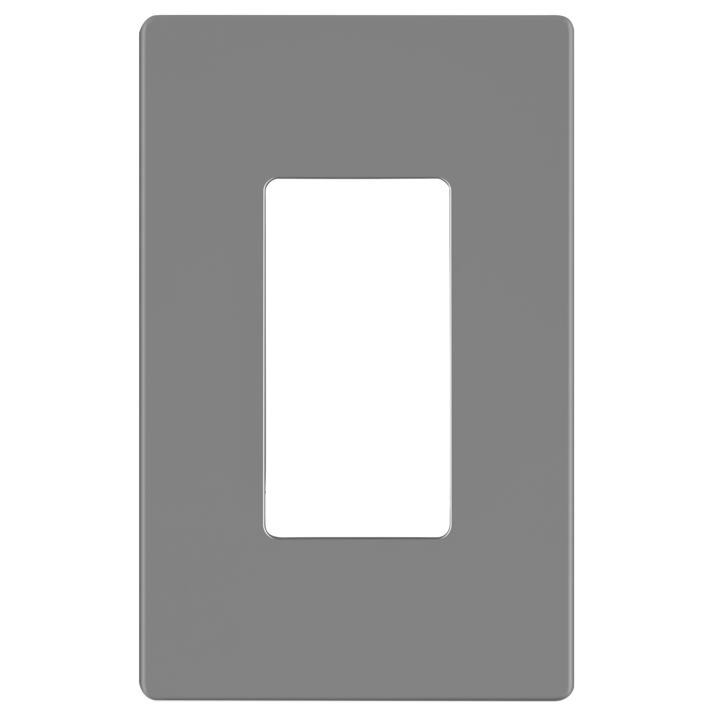 Decorator Screwless Wall Plate, Polycarbonate Thermoplastic/Mirrored Acrylic, Temperature and Impact Resistant, 1-Gang, Mid-Size