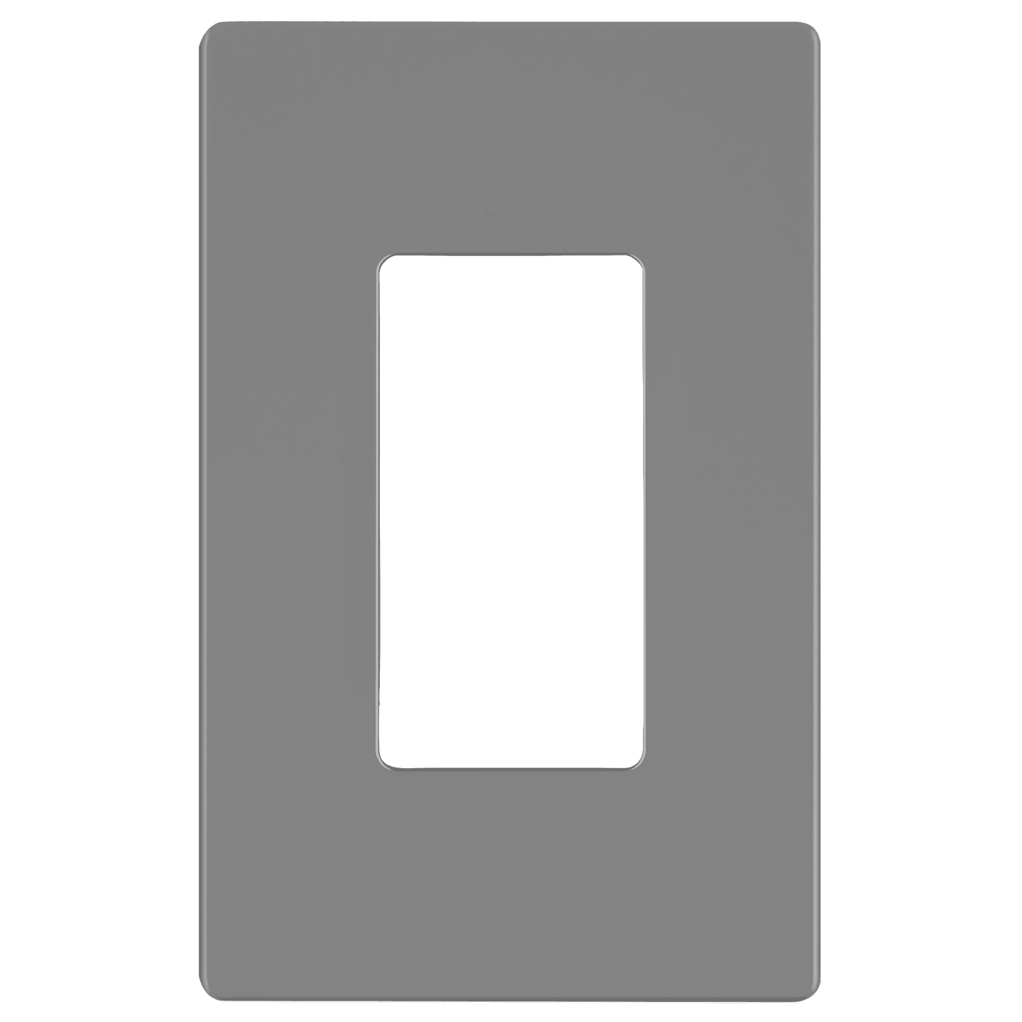 Decorator Screwless Wall Plate, Polycarbonate Thermoplastic/Mirrored Acrylic, Temperature and Impact Resistant, 1-Gang, Mid-Size