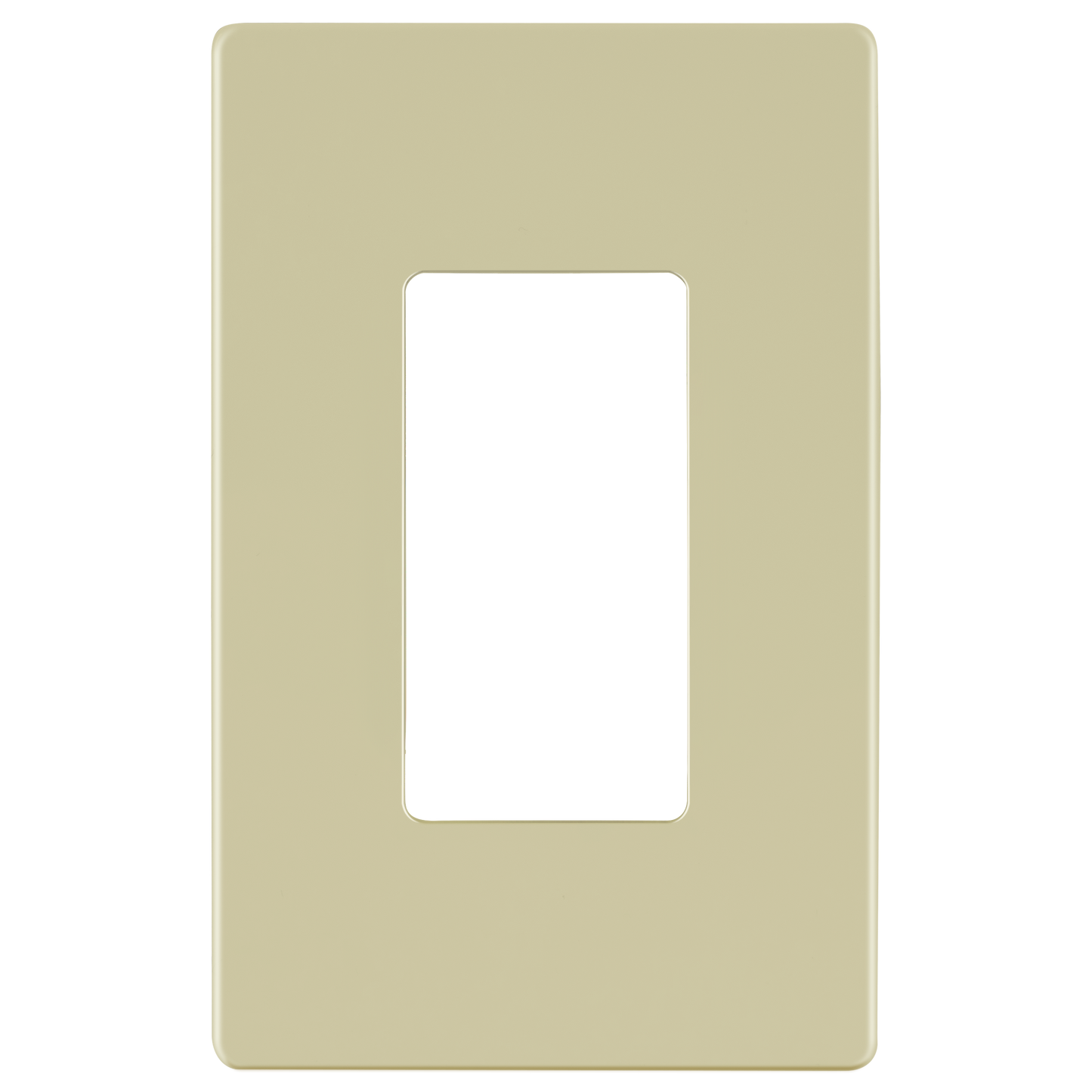 Decorator Screwless Wall Plate, Polycarbonate Thermoplastic/Mirrored Acrylic, Temperature and Impact Resistant, 1-Gang, Mid-Size