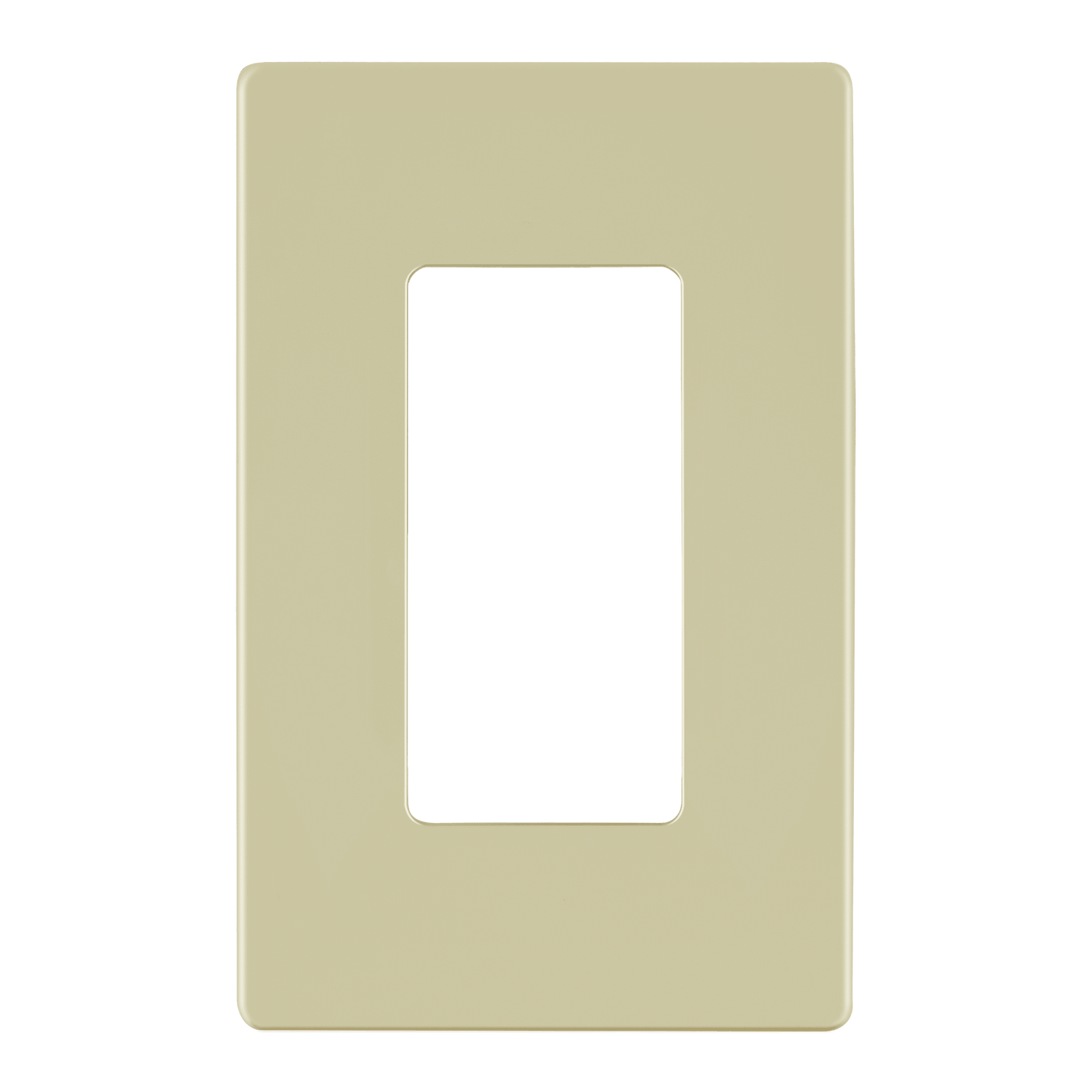 Decorator Screwless Wall Plate, Polycarbonate Thermoplastic/Mirrored Acrylic, Temperature and Impact Resistant, 1-Gang, Mid-Size
