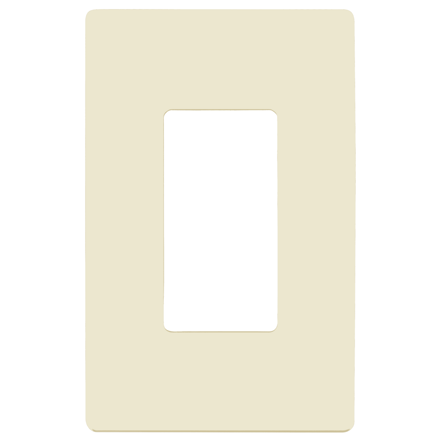 Decorator Screwless Wall Plate, Polycarbonate Thermoplastic/Mirrored Acrylic, Temperature and Impact Resistant, 1-Gang, Mid-Size