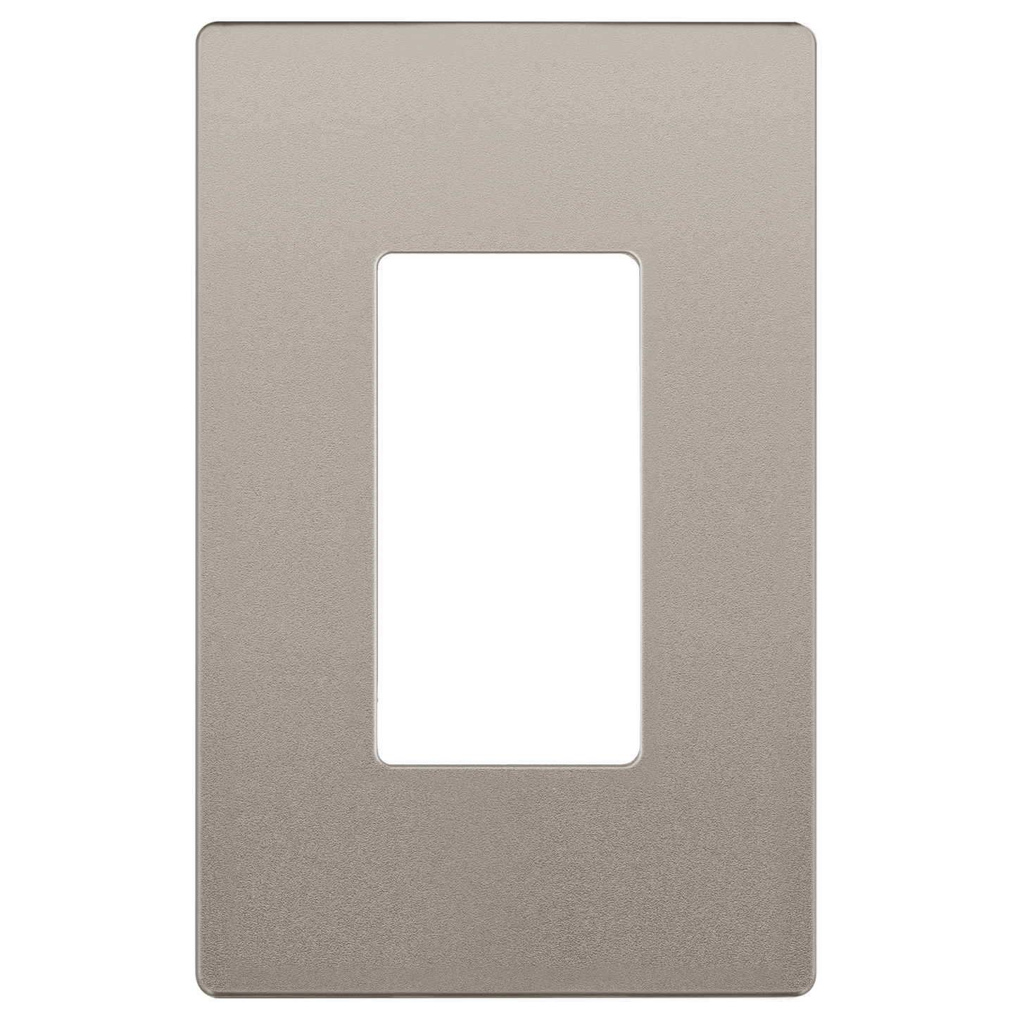 Decorator Screwless Wall Plate, Polycarbonate Thermoplastic/Mirrored Acrylic, Temperature and Impact Resistant, 1-Gang, Mid-Size