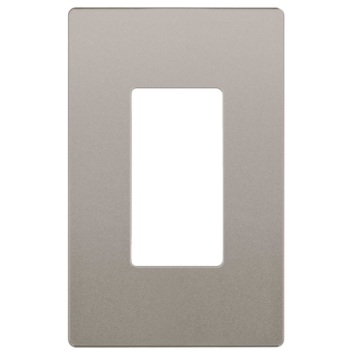 Decorator Screwless Wall Plate, Polycarbonate Thermoplastic/Mirrored Acrylic, Temperature and Impact Resistant, 1-Gang, Mid-Size
