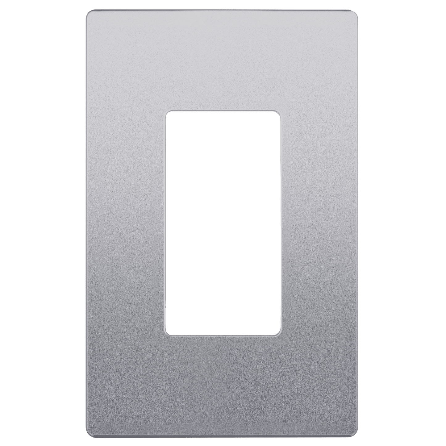 Decorator Screwless Wall Plate, Polycarbonate Thermoplastic/Mirrored Acrylic, Temperature and Impact Resistant, 1-Gang, Mid-Size