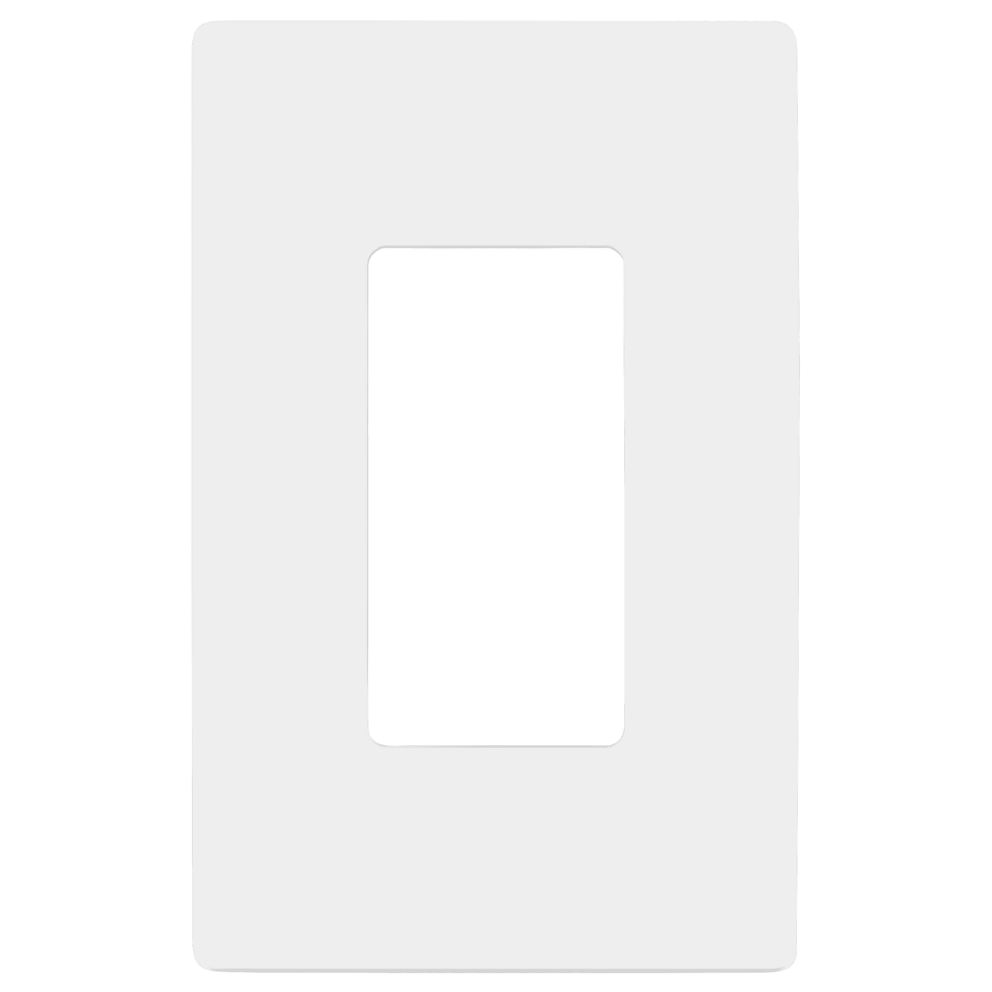 Decorator Screwless Wall Plate, Polycarbonate Thermoplastic/Mirrored Acrylic, Temperature and Impact Resistant, 1-Gang, Mid-Size