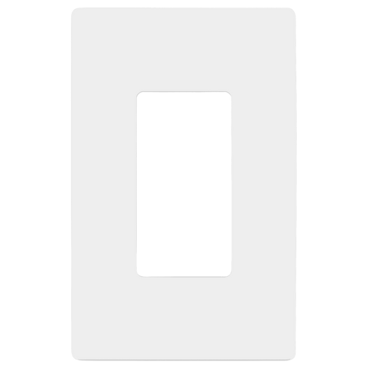Decorator Screwless Wall Plate, Polycarbonate Thermoplastic/Mirrored Acrylic, Temperature and Impact Resistant, 1-Gang, Mid-Size