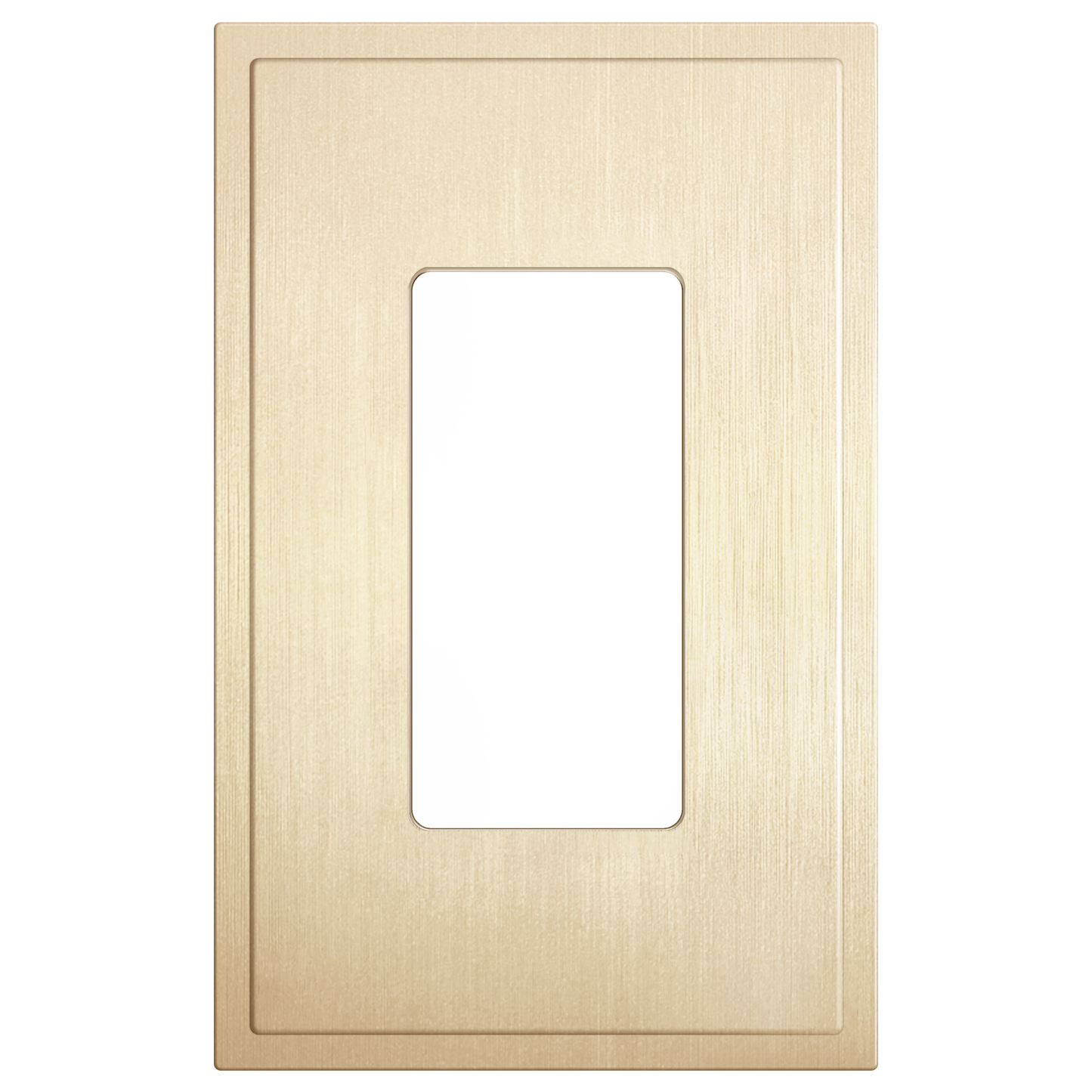 Decorator Screwless Wall Plate, Polycarbonate Thermoplastic/Mirrored Acrylic, Temperature and Impact Resistant, 1-Gang, Mid-Size