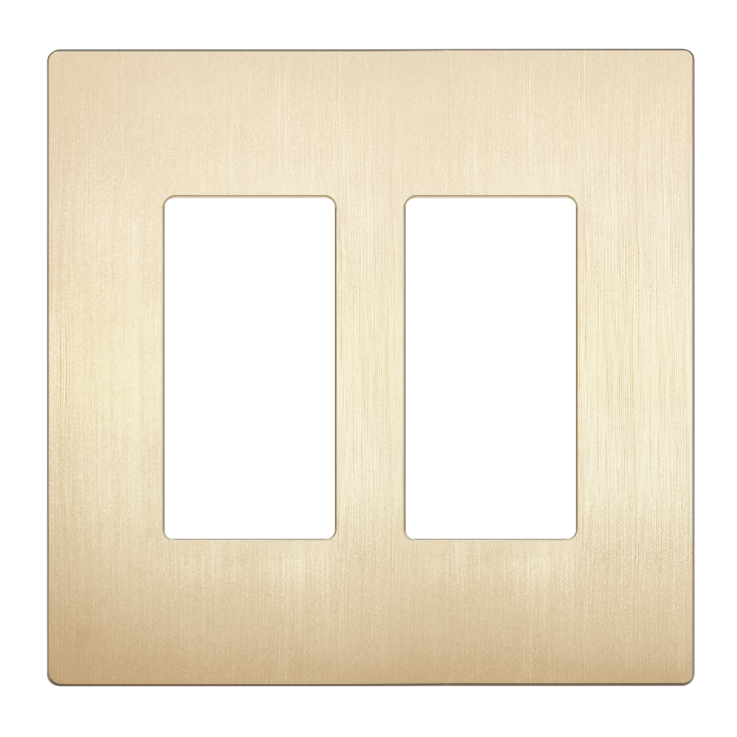 Decorator Screwless Wall Plate, Polycarbonate Thermoplastic/Mirrored Acrylic, Temperature and Impact Resistant, 2-Gang, Mid-Size