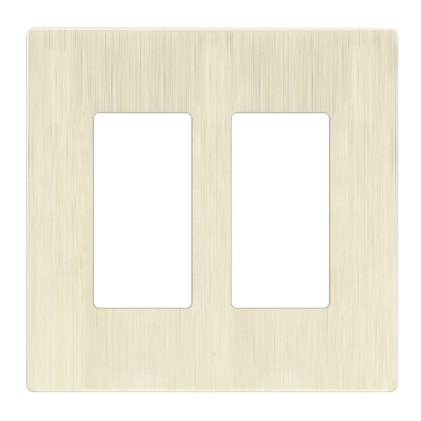 Decorator Screwless Wall Plate, Polycarbonate Thermoplastic/Mirrored Acrylic, Temperature and Impact Resistant, 2-Gang, Mid-Size
