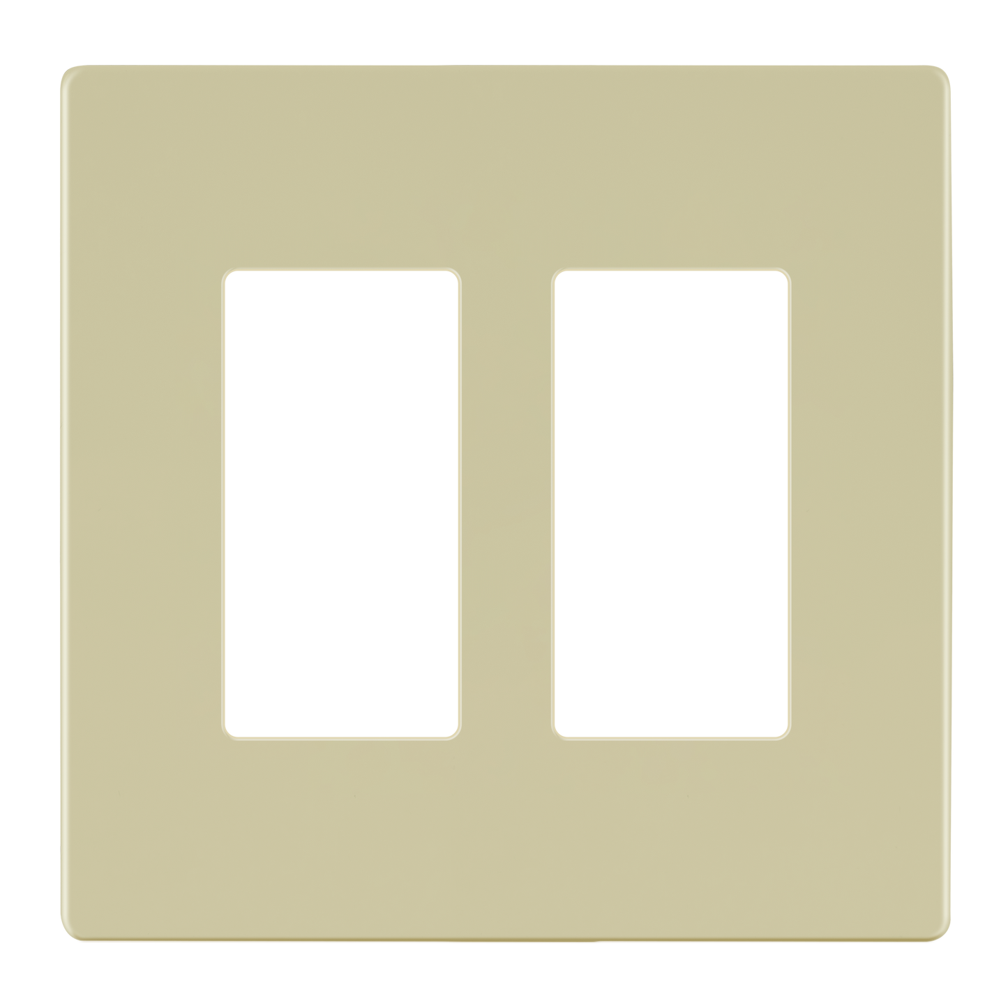 Decorator Screwless Wall Plate, Polycarbonate Thermoplastic/Mirrored Acrylic, Temperature and Impact Resistant, 2-Gang, Mid-Size