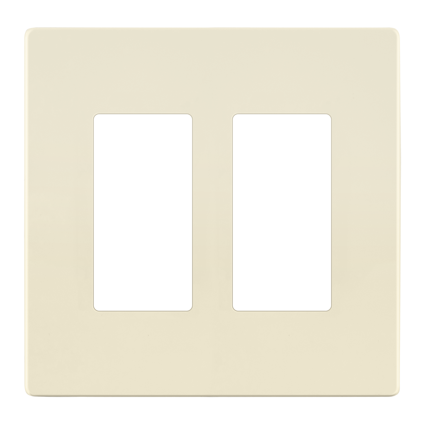 Decorator Screwless Wall Plate, Polycarbonate Thermoplastic/Mirrored Acrylic, Temperature and Impact Resistant, 2-Gang, Mid-Size