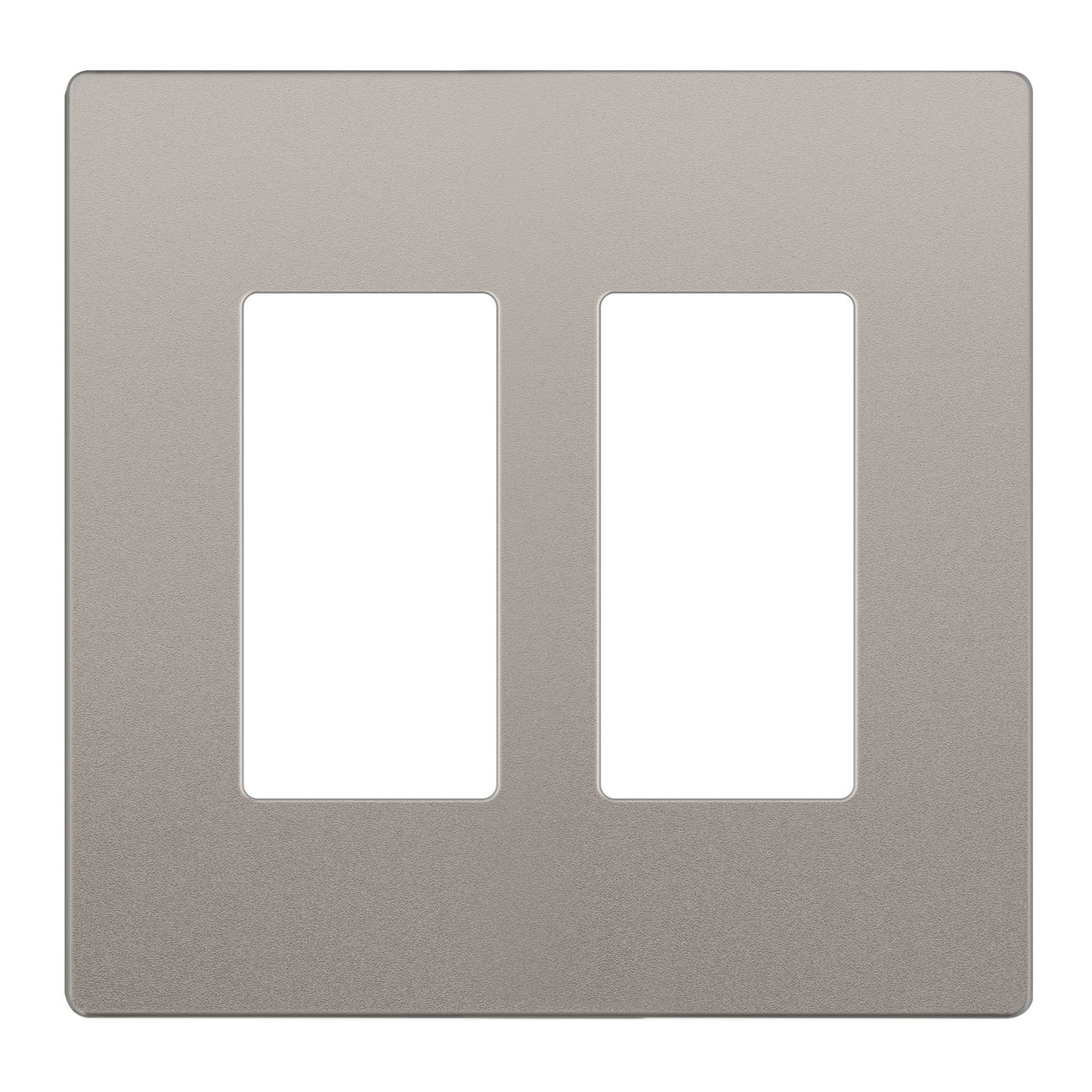 Decorator Screwless Wall Plate, Polycarbonate Thermoplastic/Mirrored Acrylic, Temperature and Impact Resistant, 2-Gang, Mid-Size