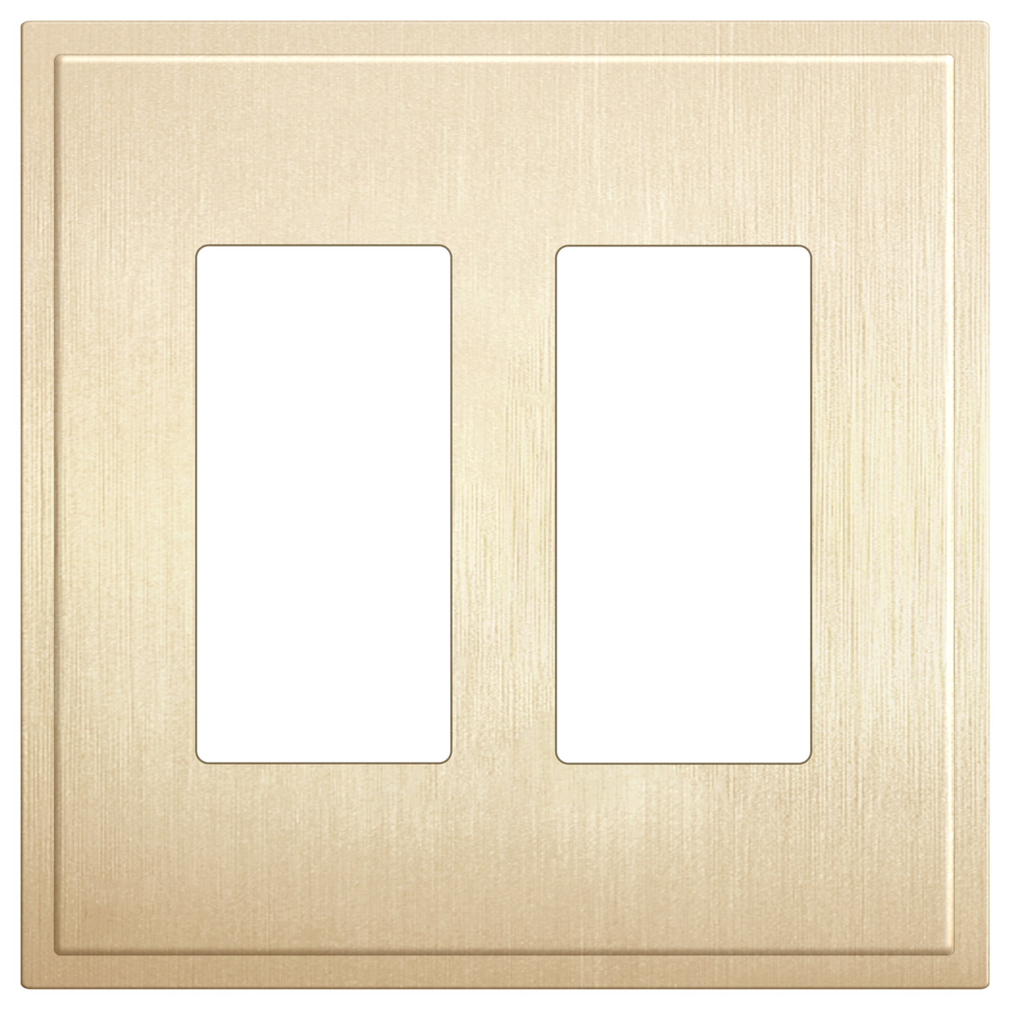 Decorator Screwless Wall Plate, Polycarbonate Thermoplastic/Mirrored Acrylic, Temperature and Impact Resistant, 2-Gang, Mid-Size