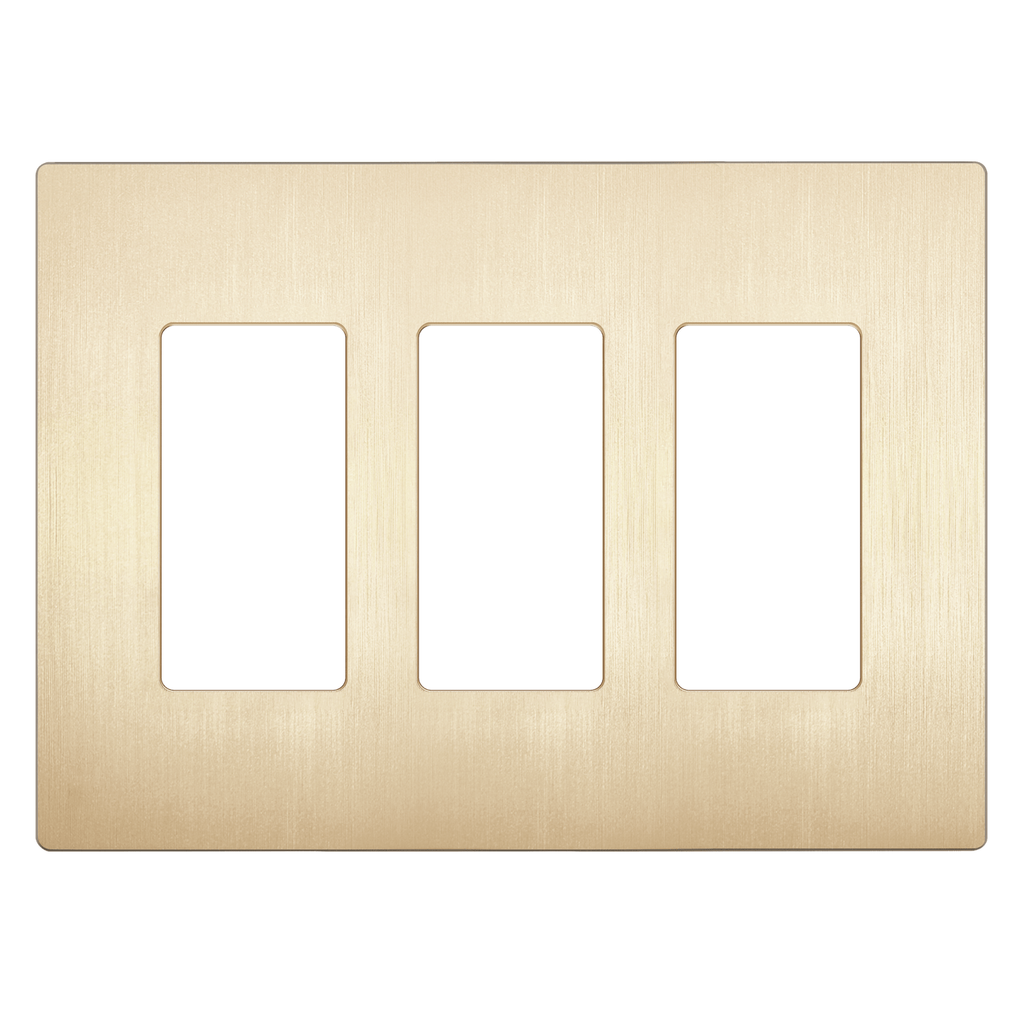 Decorator Screwless Wall Plate, Polycarbonate Thermoplastic/Mirrored Acrylic, Temperature and Impact Resistant, 3-Gang, Mid-Size