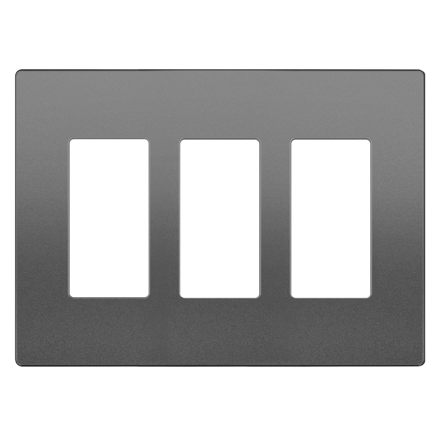 Decorator Screwless Wall Plate, Polycarbonate Thermoplastic/Mirrored Acrylic, Temperature and Impact Resistant, 3-Gang, Mid-Size
