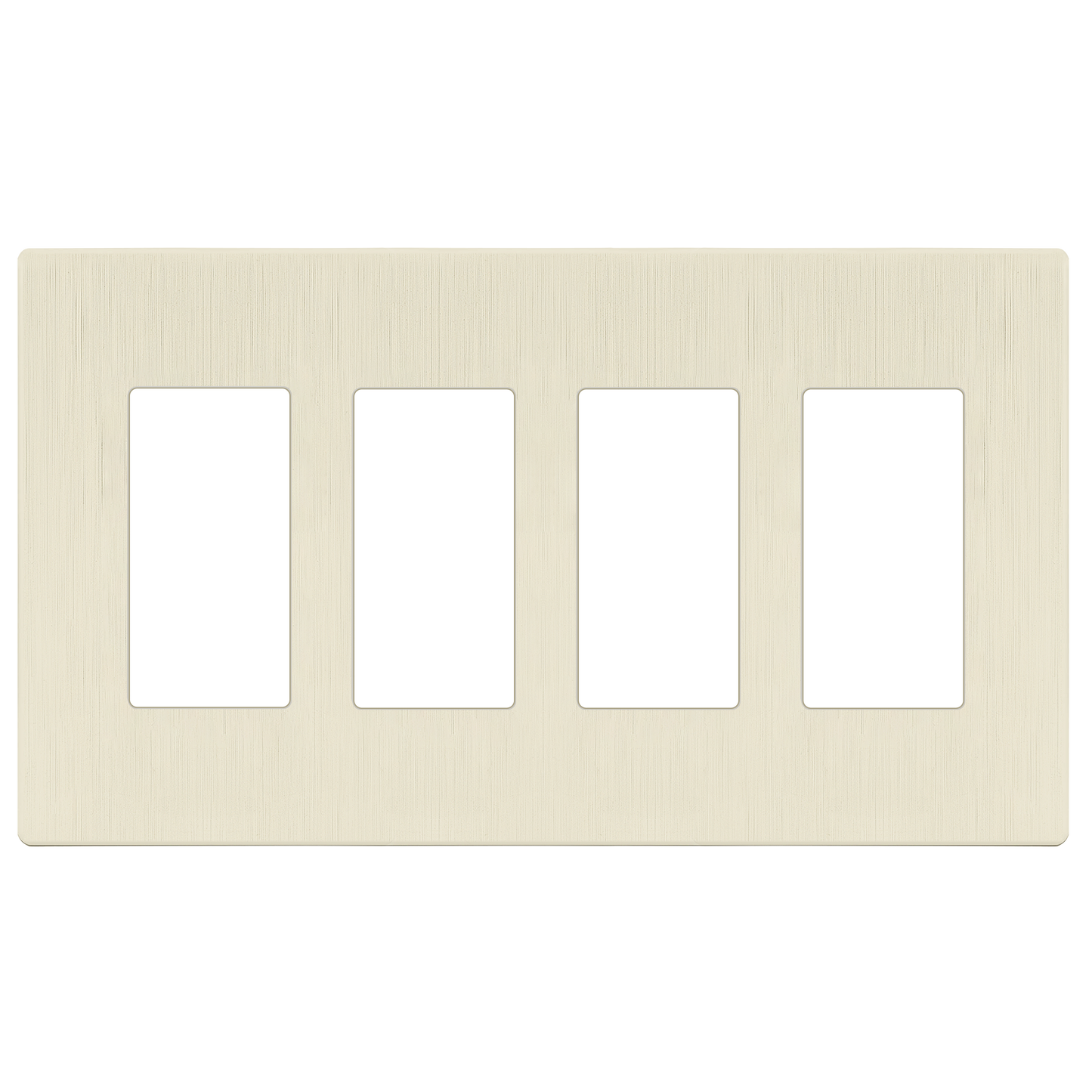 Decorator Screwless Wall Plate, Polycarbonate Thermoplastic/Mirrored Acrylic, Temperature and Impact Resistant/, 4-Gang, Mid-Size