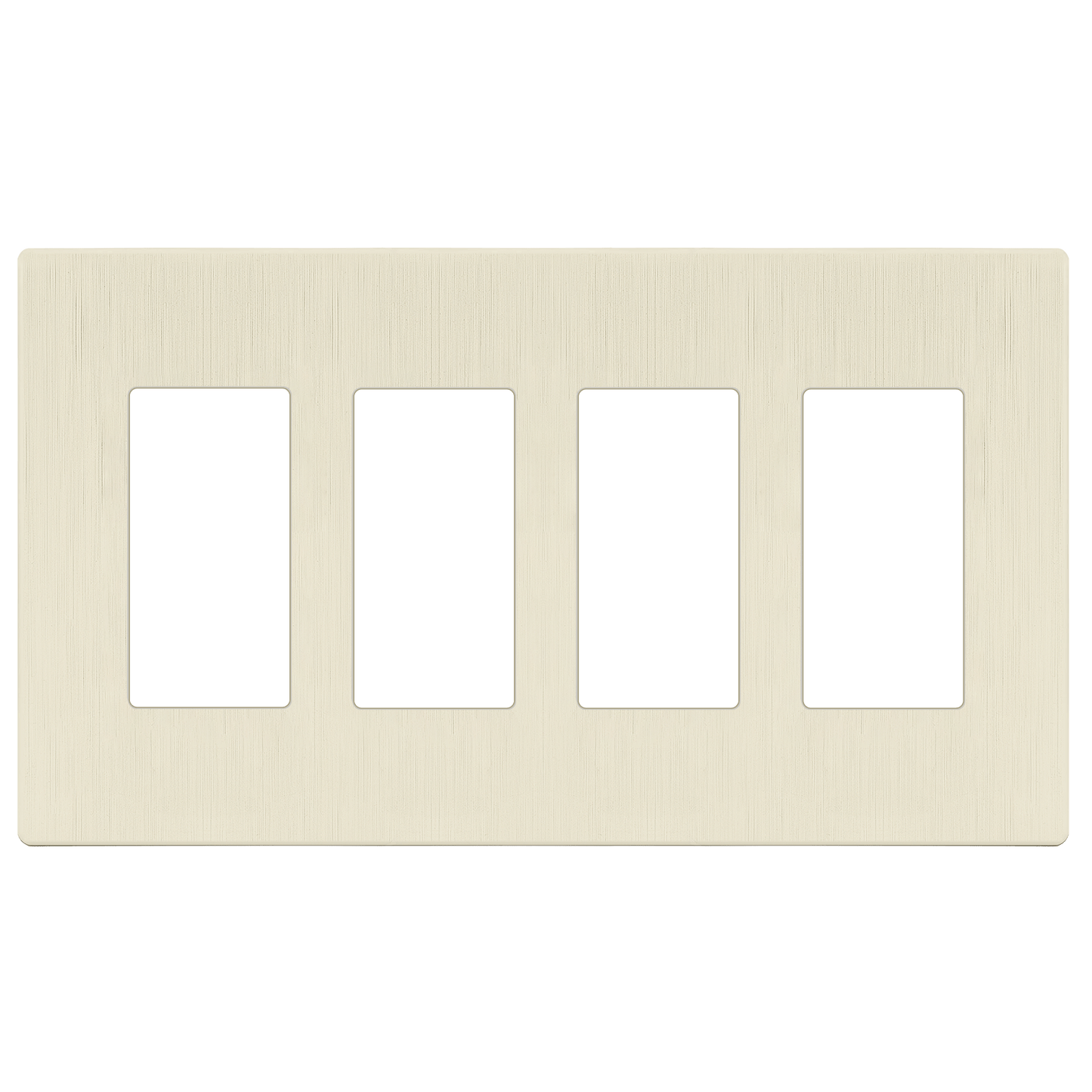 Decorator Screwless Wall Plate, Polycarbonate Thermoplastic/Mirrored Acrylic, Temperature and Impact Resistant/, 4-Gang, Mid-Size