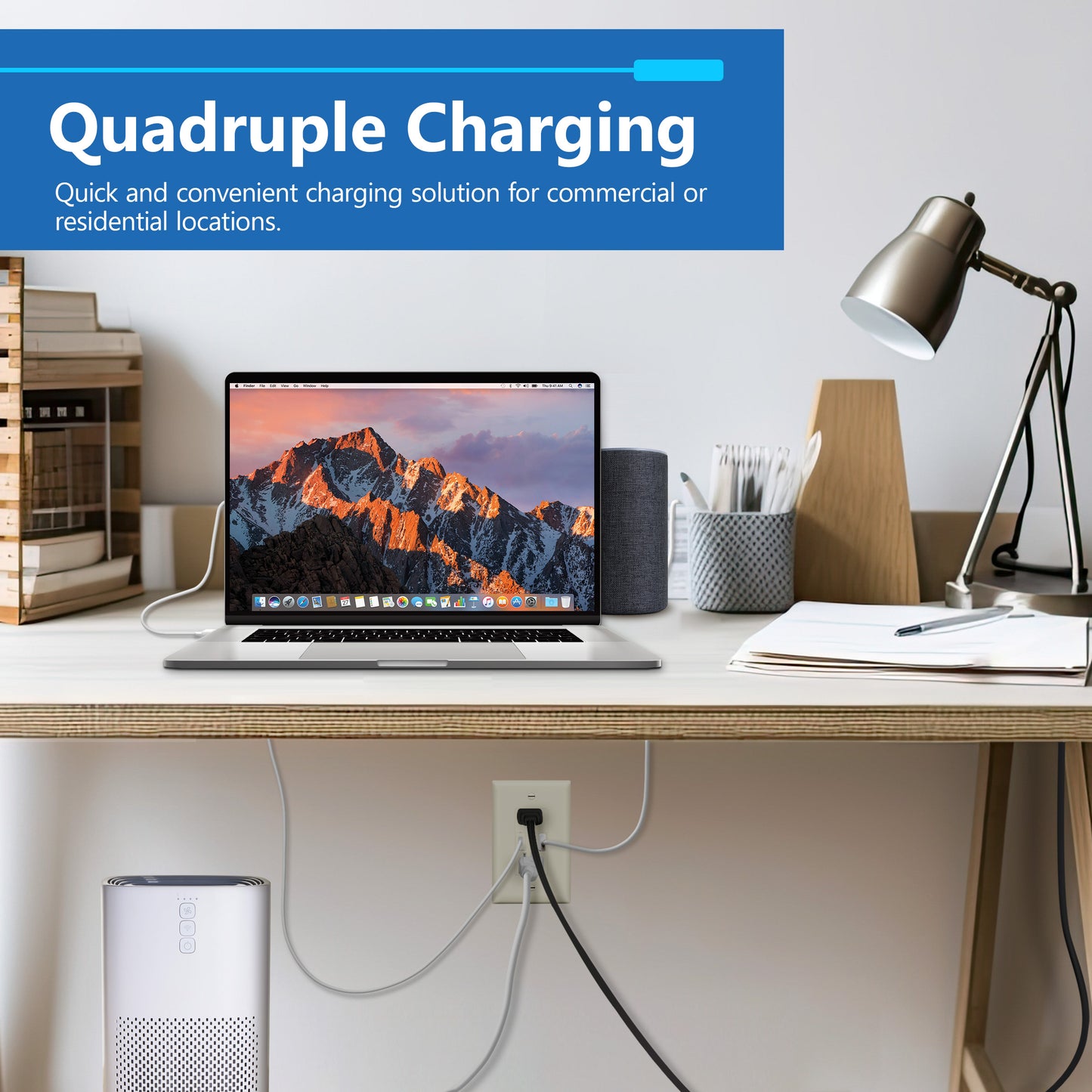 USB Type-A and Type-C charger with 15A Tamper-Resistant Receptacles, Duplex Receptacle with 1 USB Type-A and 1 USB Type-C Charging Ports (Max 30W), Power Delivery, Interchangeable Face Cover, Wall Plate Included