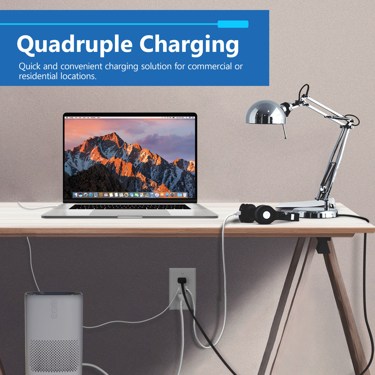 USB Type-A and Type-C charger with 15A Tamper-Resistant Receptacles, Duplex Receptacle with 1 USB Type-A and 1 USB Type-C Charging Ports (Max 30W), Power Delivery, Interchangeable Face Cover, Wall Plate Included