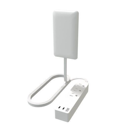 Outlet Extender with 3 Receptacles, 4.2A USB Type-A, and 2 USB Type-C, Ultra-Thin Wall Plate Plug with Cord Extender, 3-Outlet Power Strip, Flat-Face, 3 Feet Cord