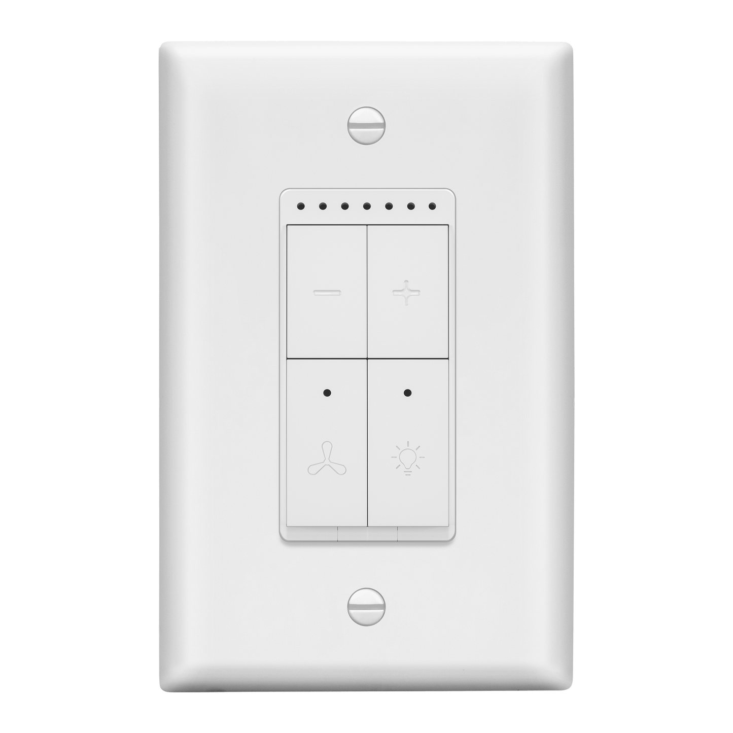 Wi-Fi Combination Dimmer and 4-Speed Fan Control Switch, Wireless Home Automation, Wi-Fi Control, Single-Pole, Wall Plate Included
