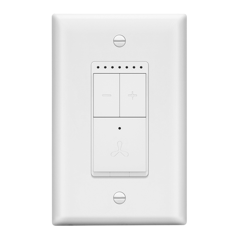 4-Speed Wi-Fi Fan Control Switch, Wireless Home Automation, Wi-Fi Control, Single-Pole, Wall Plate Included