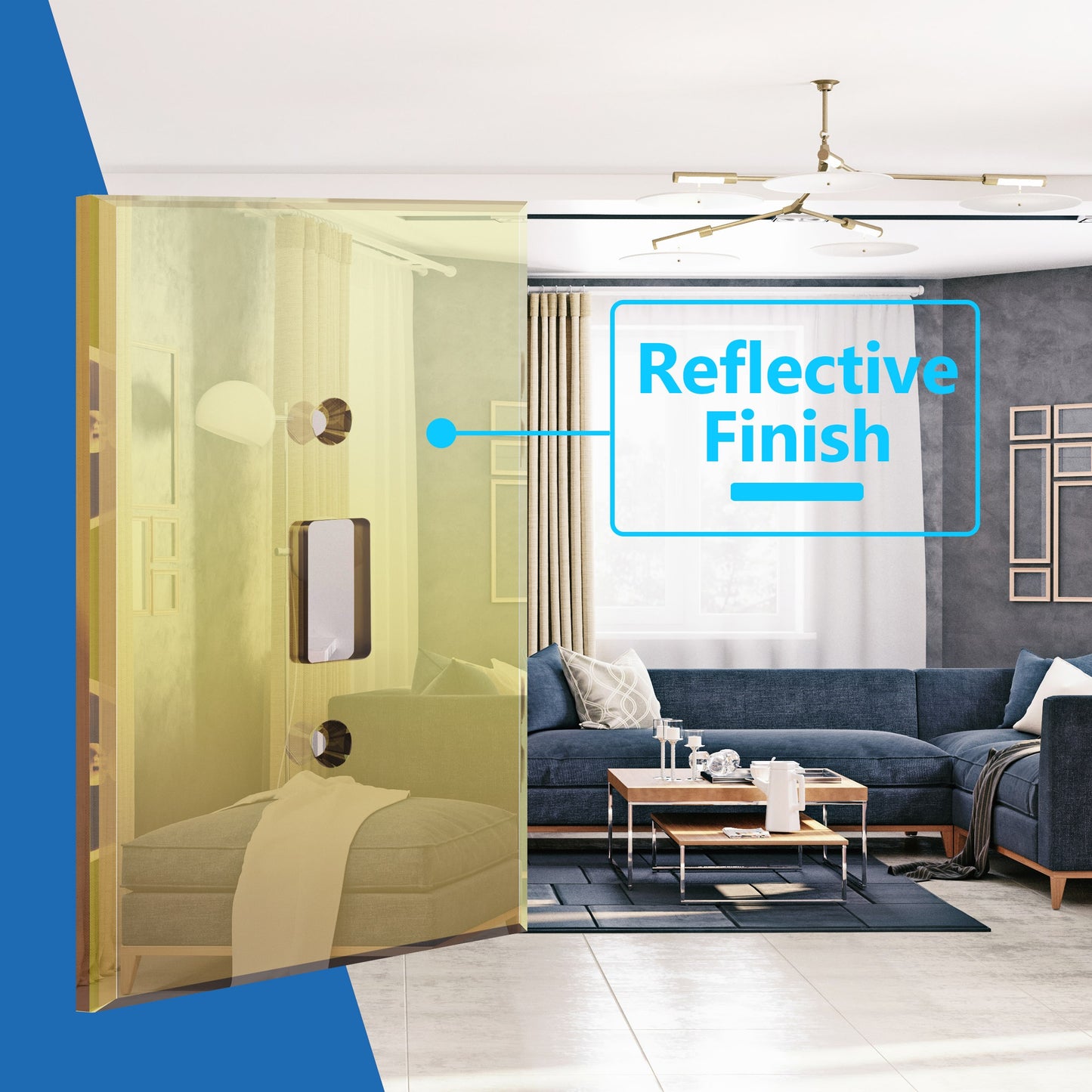 Oversized Acrylic Mirrored Toggle Switch Wall Plate, Reflective Cover Plate, Plexiglass Wall Plate, 1-Gang
