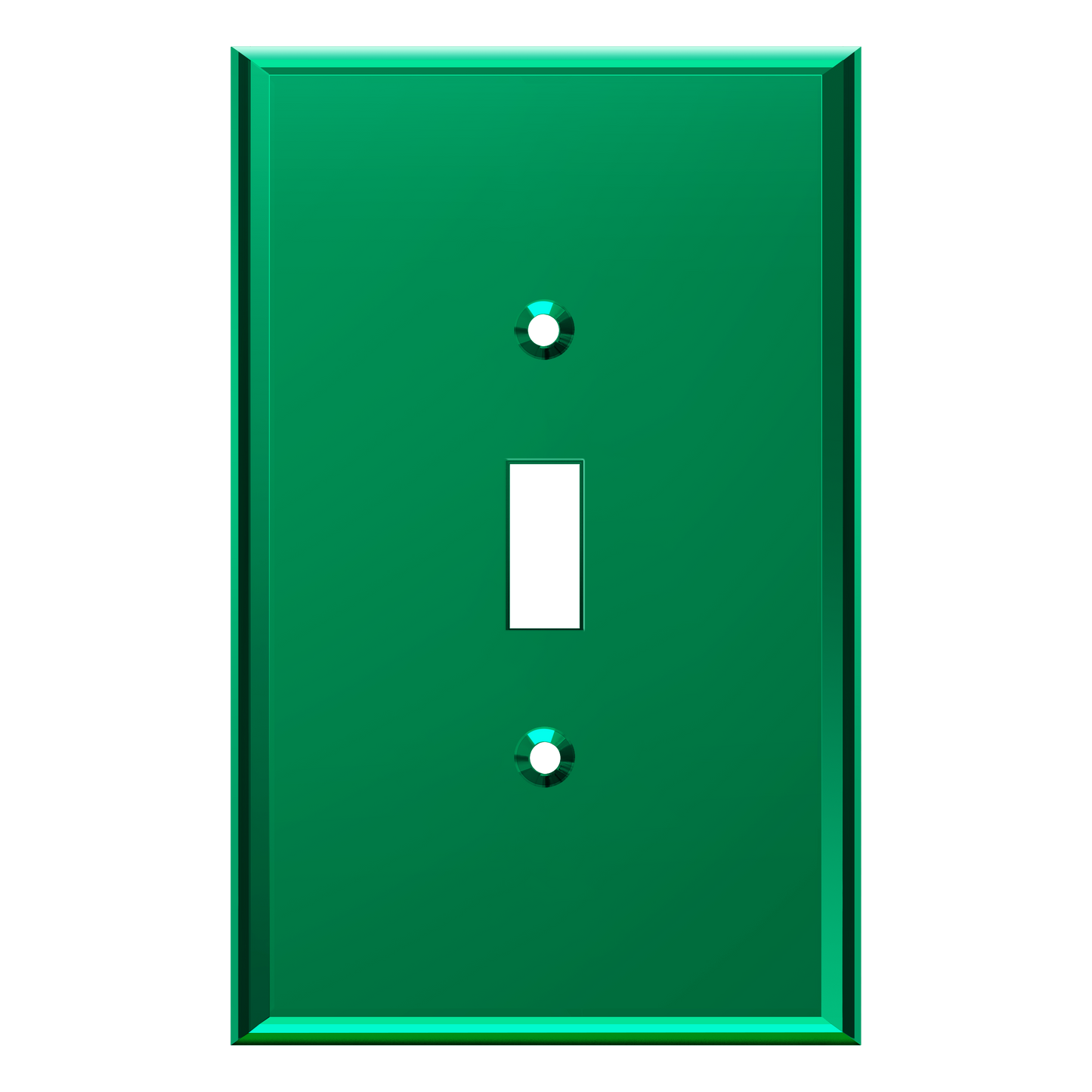 Oversized Acrylic Mirrored Toggle Switch Wall Plate, Reflective Cover Plate, Plexiglass Wall Plate, 1-Gang