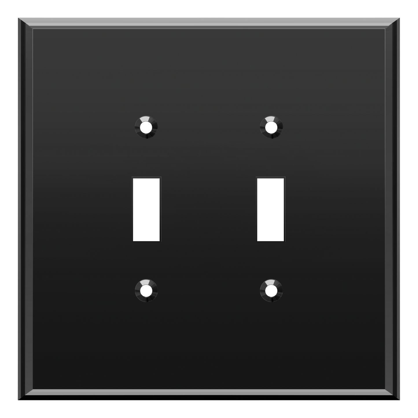 Oversized Acrylic Mirrored Toggle Switch Wall Plate, Reflective Cover Plate, Plexiglass Wall Plate, 2-Gang
