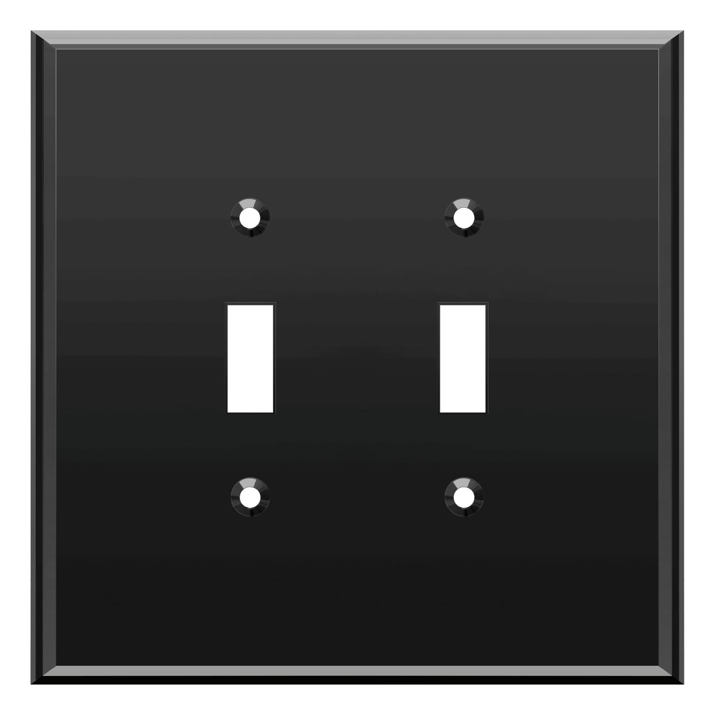 Oversized Acrylic Mirrored Toggle Switch Wall Plate, Reflective Cover Plate, Plexiglass Wall Plate, 2-Gang