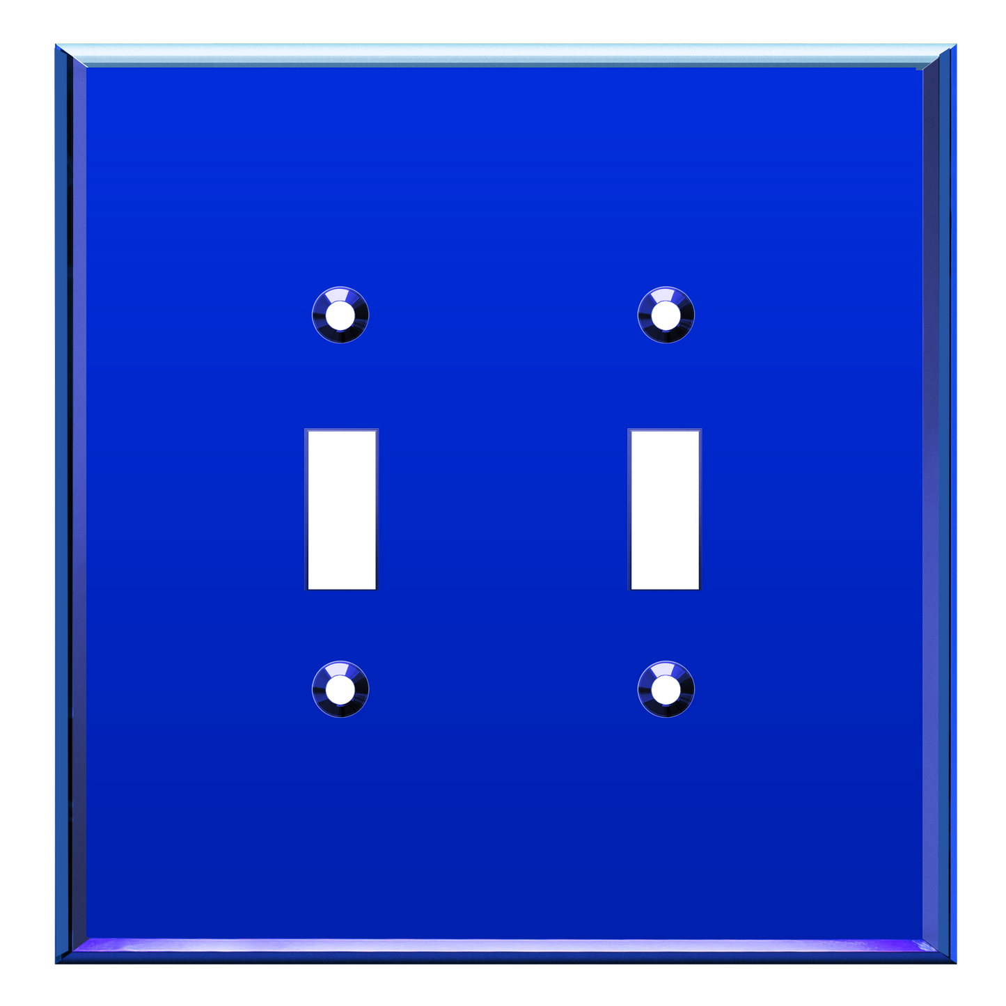 Oversized Acrylic Mirrored Toggle Switch Wall Plate, Reflective Cover Plate, Plexiglass Wall Plate, 2-Gang