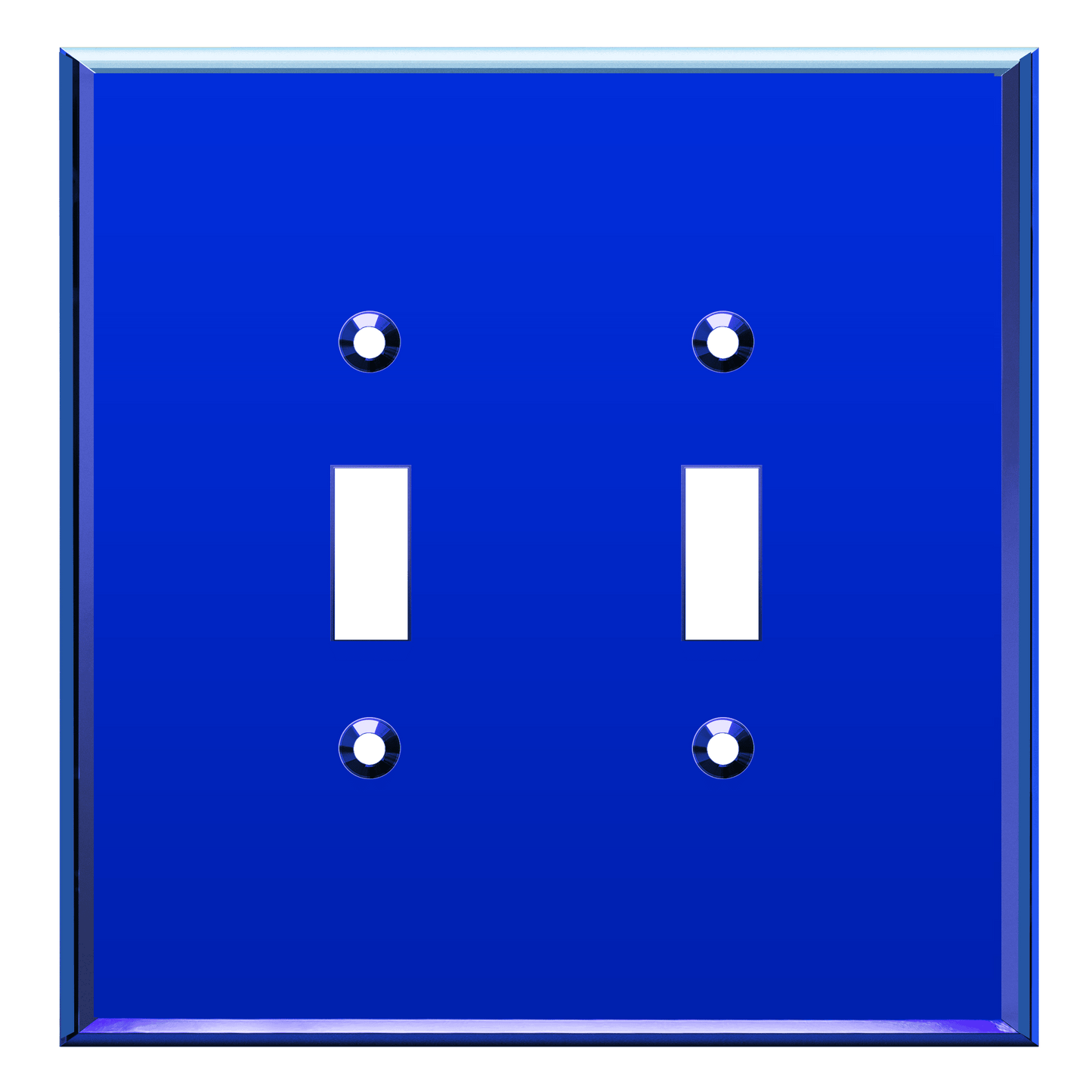 Oversized Acrylic Mirrored Toggle Switch Wall Plate, Reflective Cover Plate, Plexiglass Wall Plate, 2-Gang