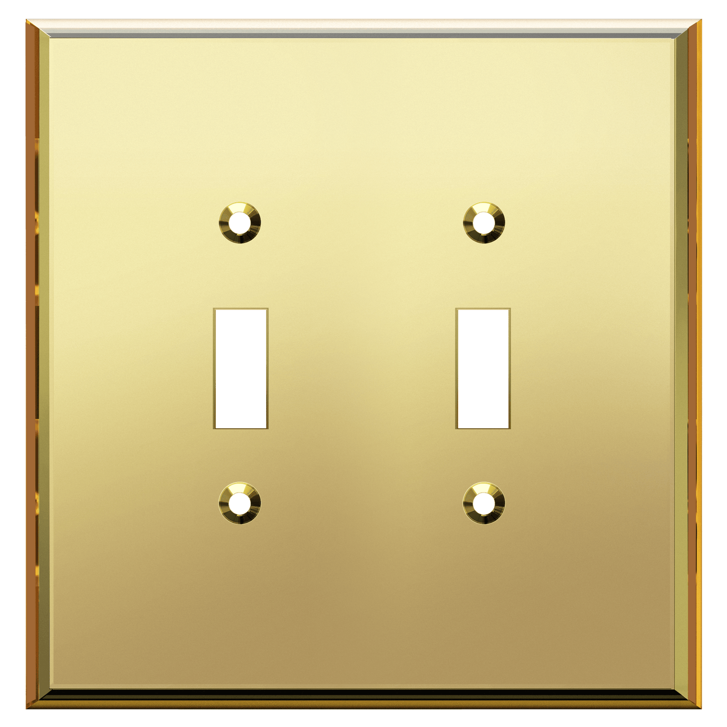 Oversized Acrylic Mirrored Toggle Switch Wall Plate, Reflective Cover Plate, Plexiglass Wall Plate, 2-Gang