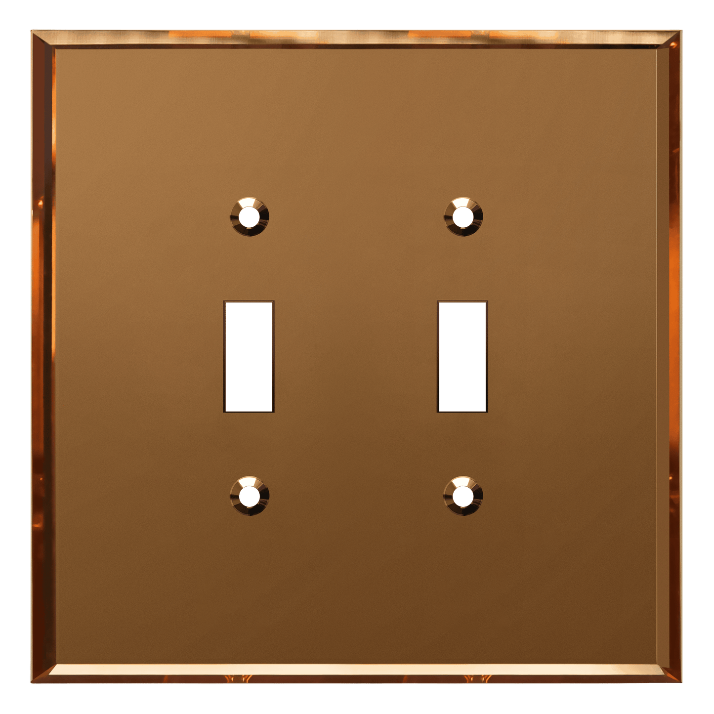 Oversized Acrylic Mirrored Toggle Switch Wall Plate, Reflective Cover Plate, Plexiglass Wall Plate, 2-Gang