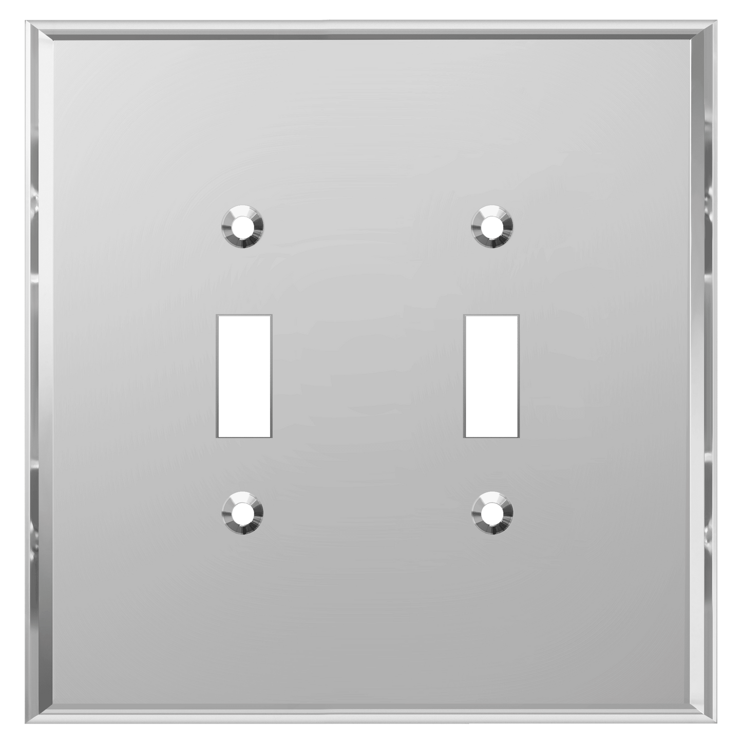 Oversized Acrylic Mirrored Toggle Switch Wall Plate, Reflective Cover Plate, Plexiglass Wall Plate, 2-Gang