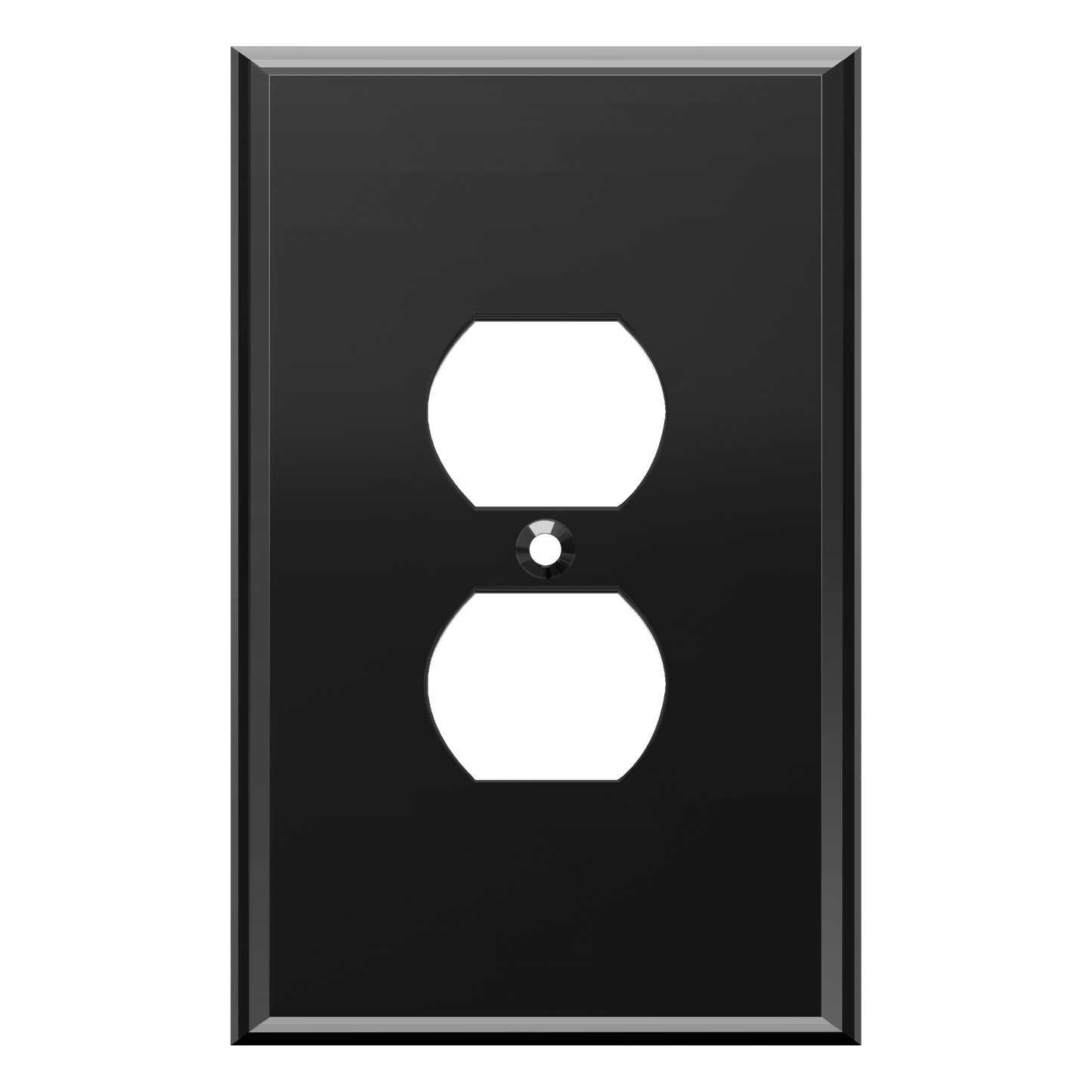 Oversized Acrylic Mirrored Duplex Wall Plate, Reflective Cover Plate for duplex outlet, Plexiglass Wall Plate, 1-Gang