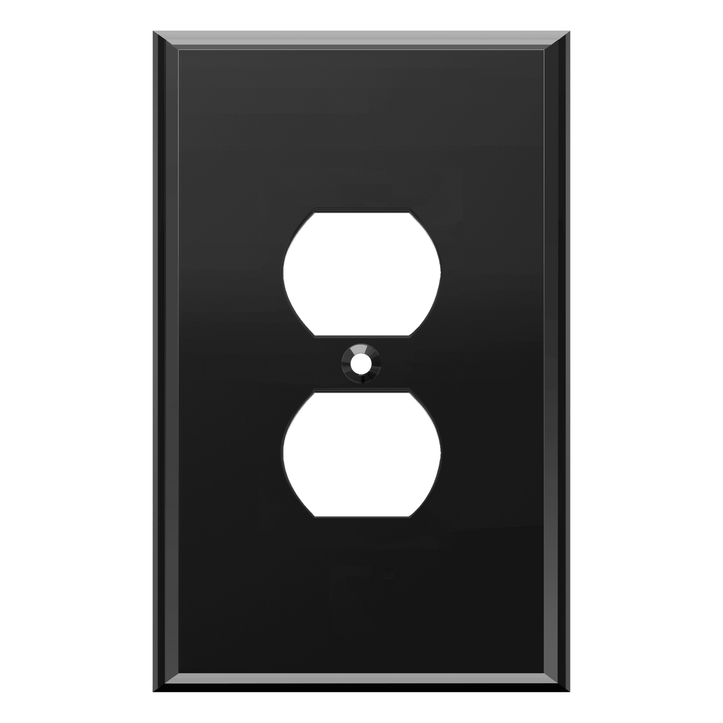Oversized Acrylic Mirrored Duplex Wall Plate, Reflective Cover Plate for duplex outlet, Plexiglass Wall Plate, 1-Gang