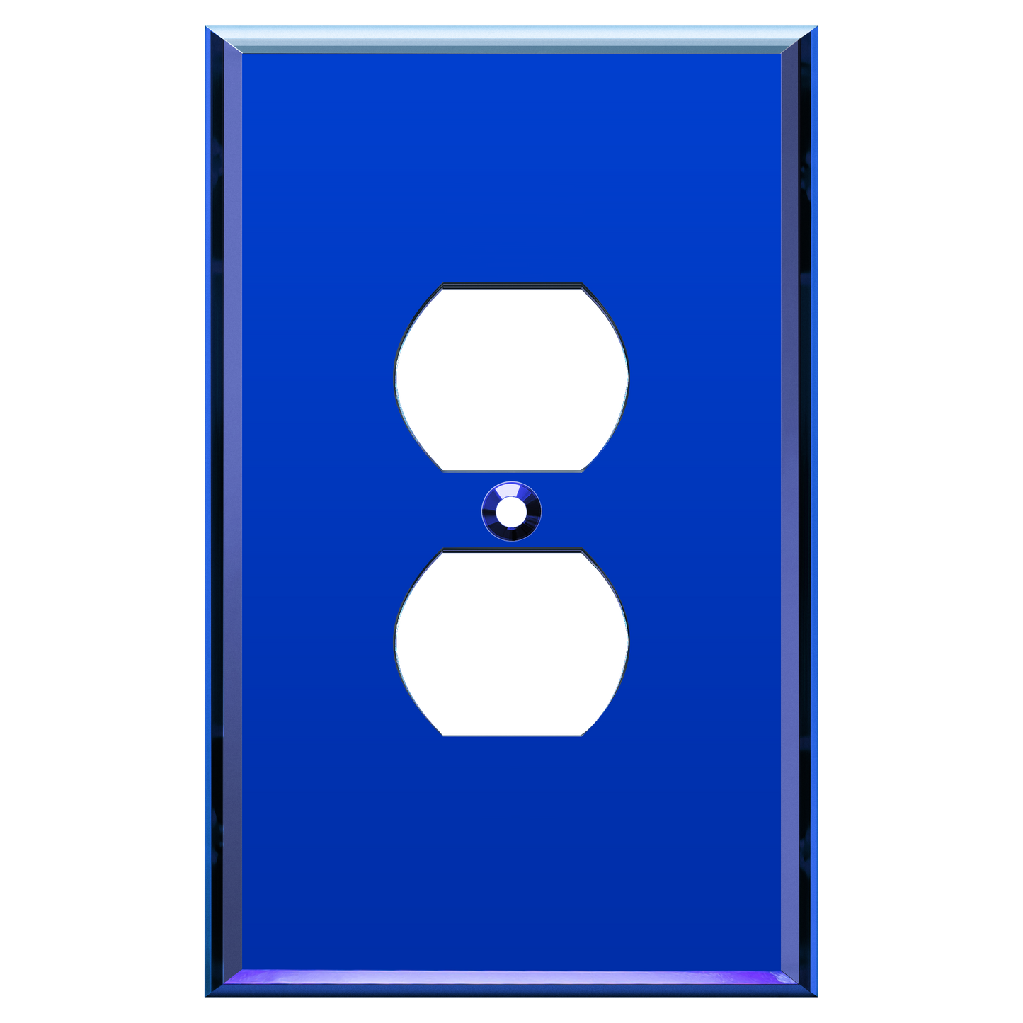 Oversized Acrylic Mirrored Duplex Wall Plate, Reflective Cover Plate for duplex outlet, Plexiglass Wall Plate, 1-Gang