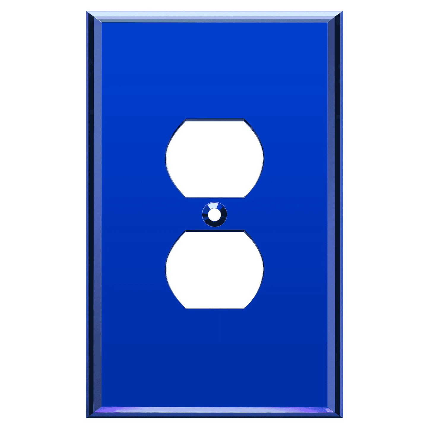 Oversized Acrylic Mirrored Duplex Wall Plate, Reflective Cover Plate for duplex outlet, Plexiglass Wall Plate, 1-Gang